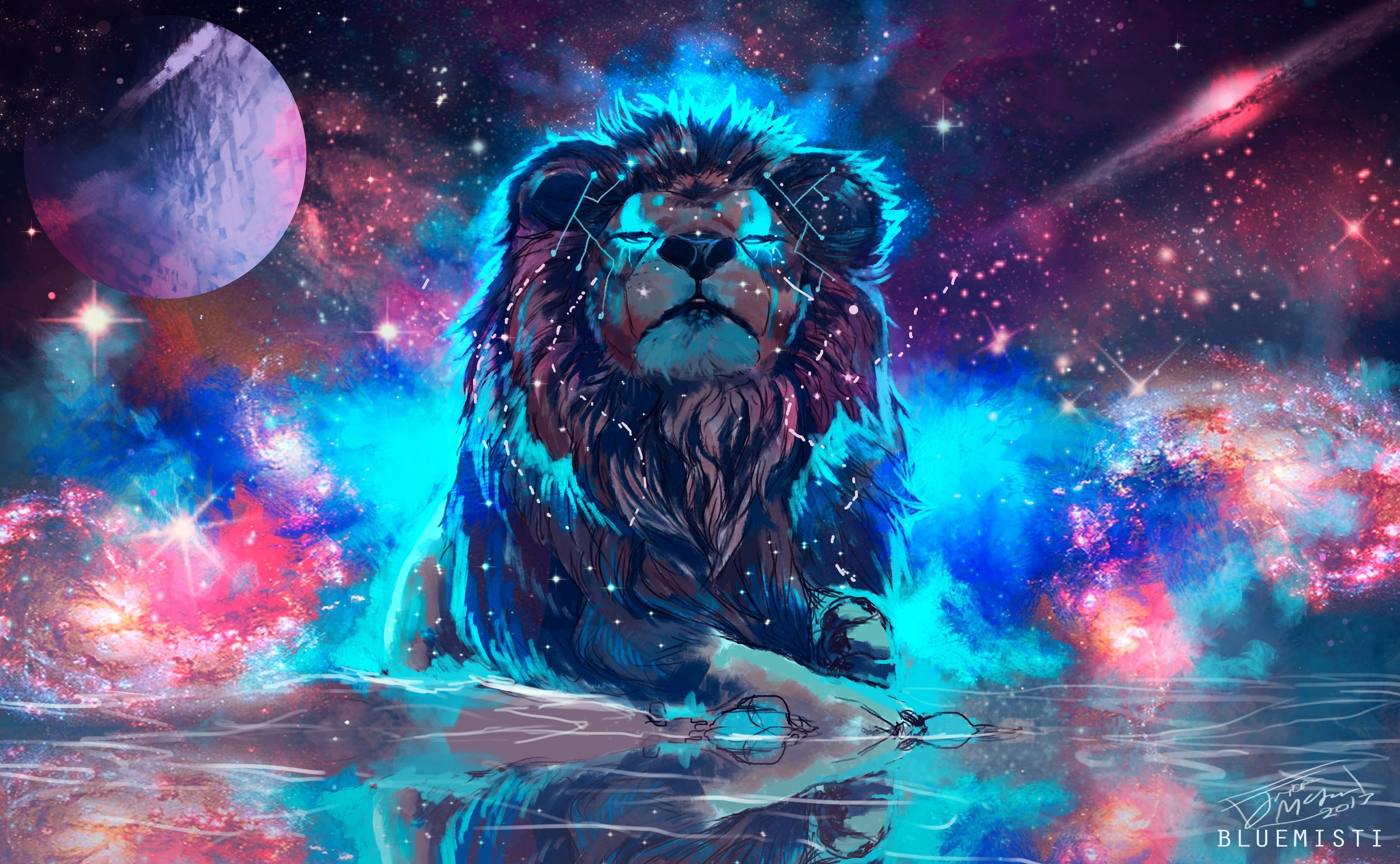 lion 4k HD image download K #wallpaper #hdwallpaper #desktop. Colorful lion, Lion art, Lion tapestry