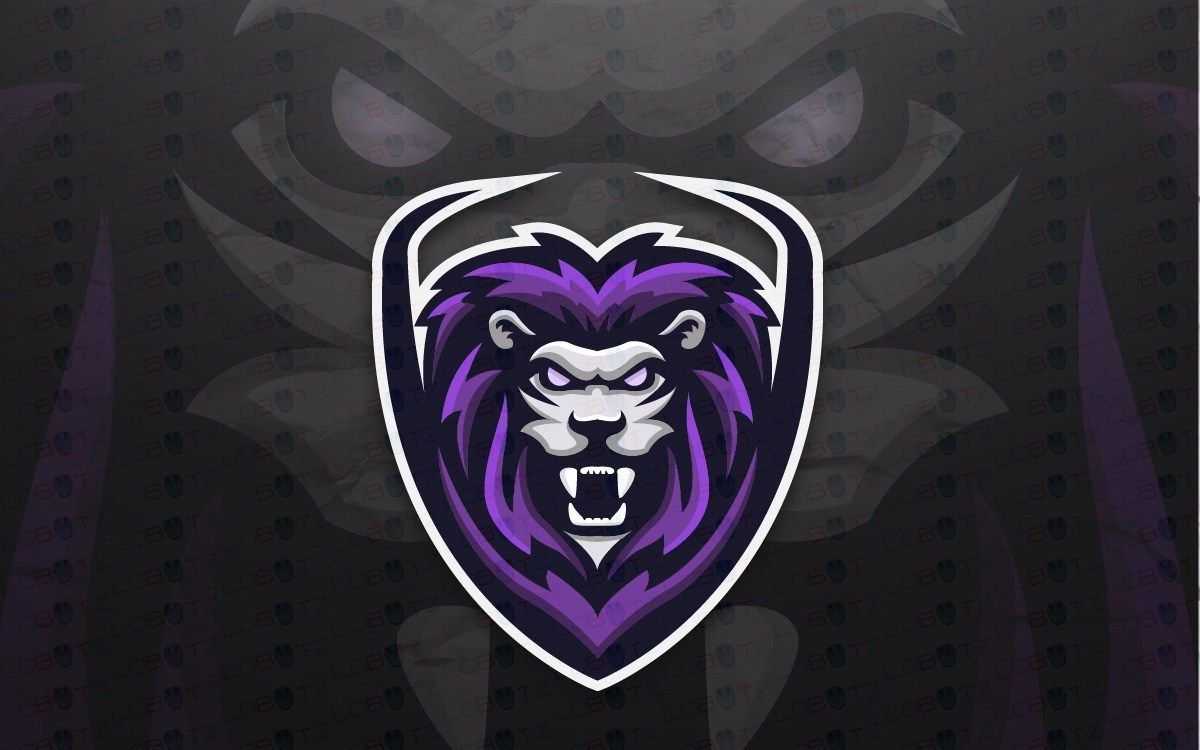 Lion Mascot Logo. Lion eSports Logo. Gambar serigala, Logo keren, Gambar