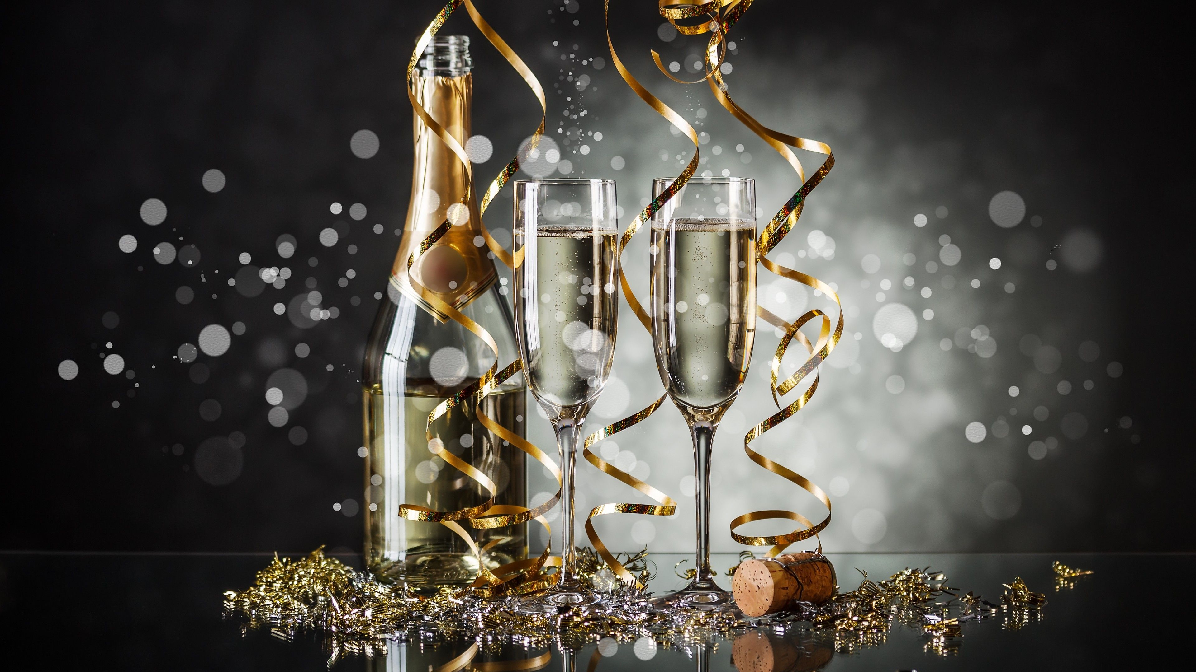 New Year Champagne Wallpaper & Background Download