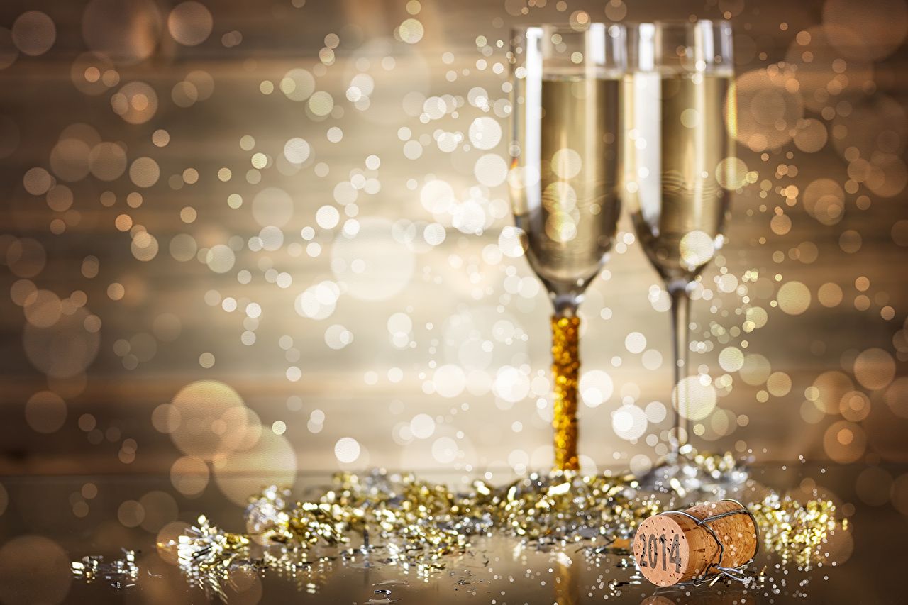 image New year Champagne Food Stemware drink