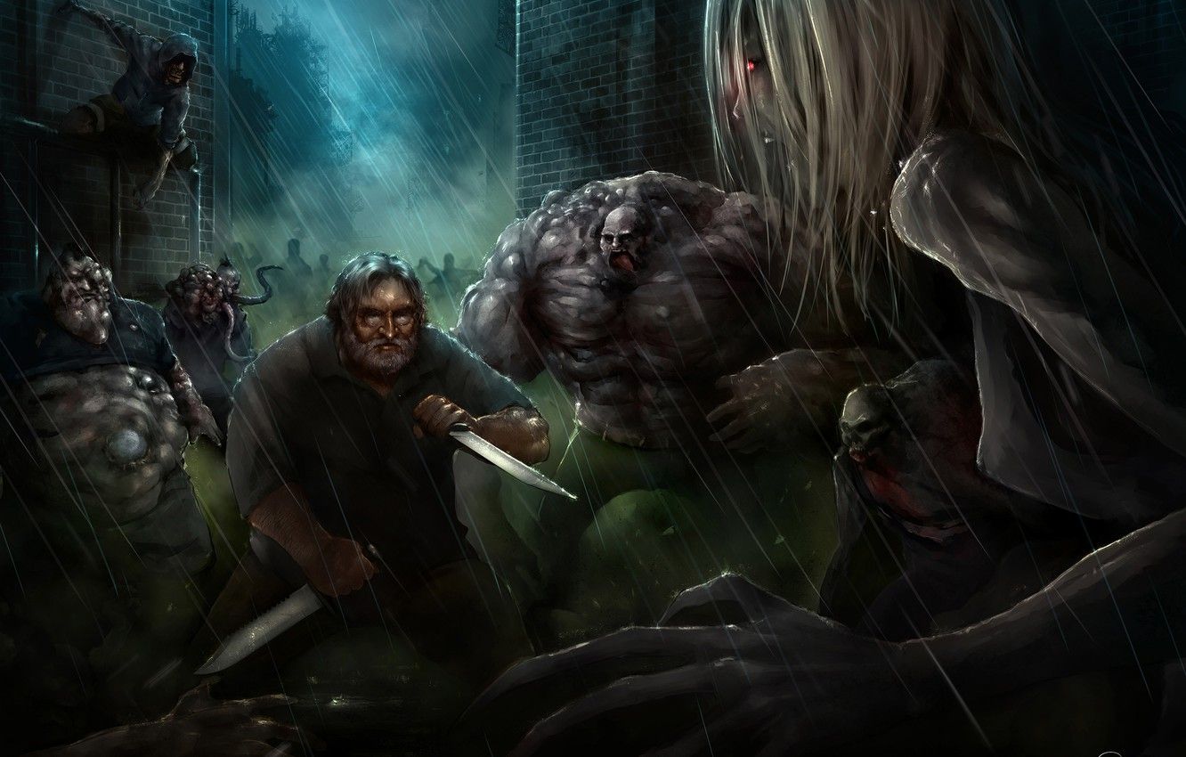 Wallpaper zombies, left 4 dead, glasses image for desktop, section рендеринг