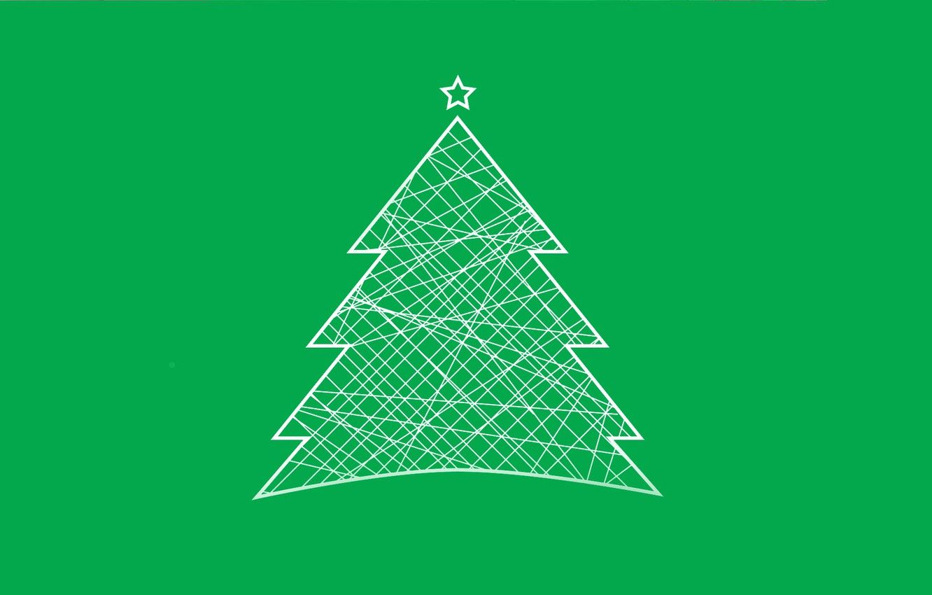 Wallpaper Christmas, Tree, Minimalism image for desktop, section минимализм