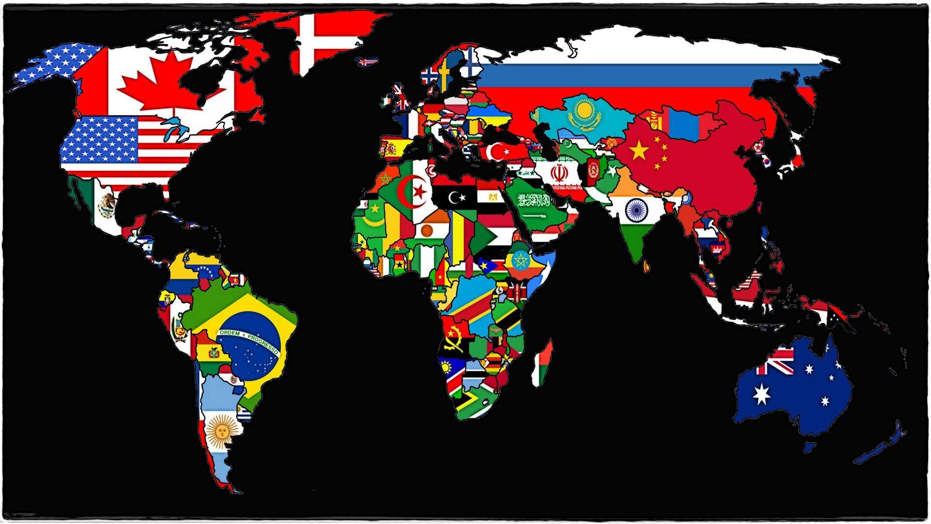 Mapa Mundial Mapa Bandeiras Fundo Mundo Images