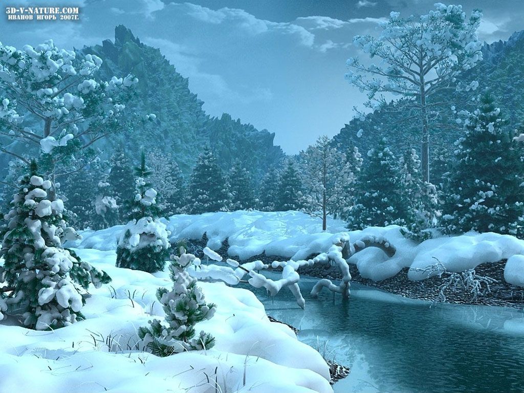 Free 3D Winter Desktop Wallpaper