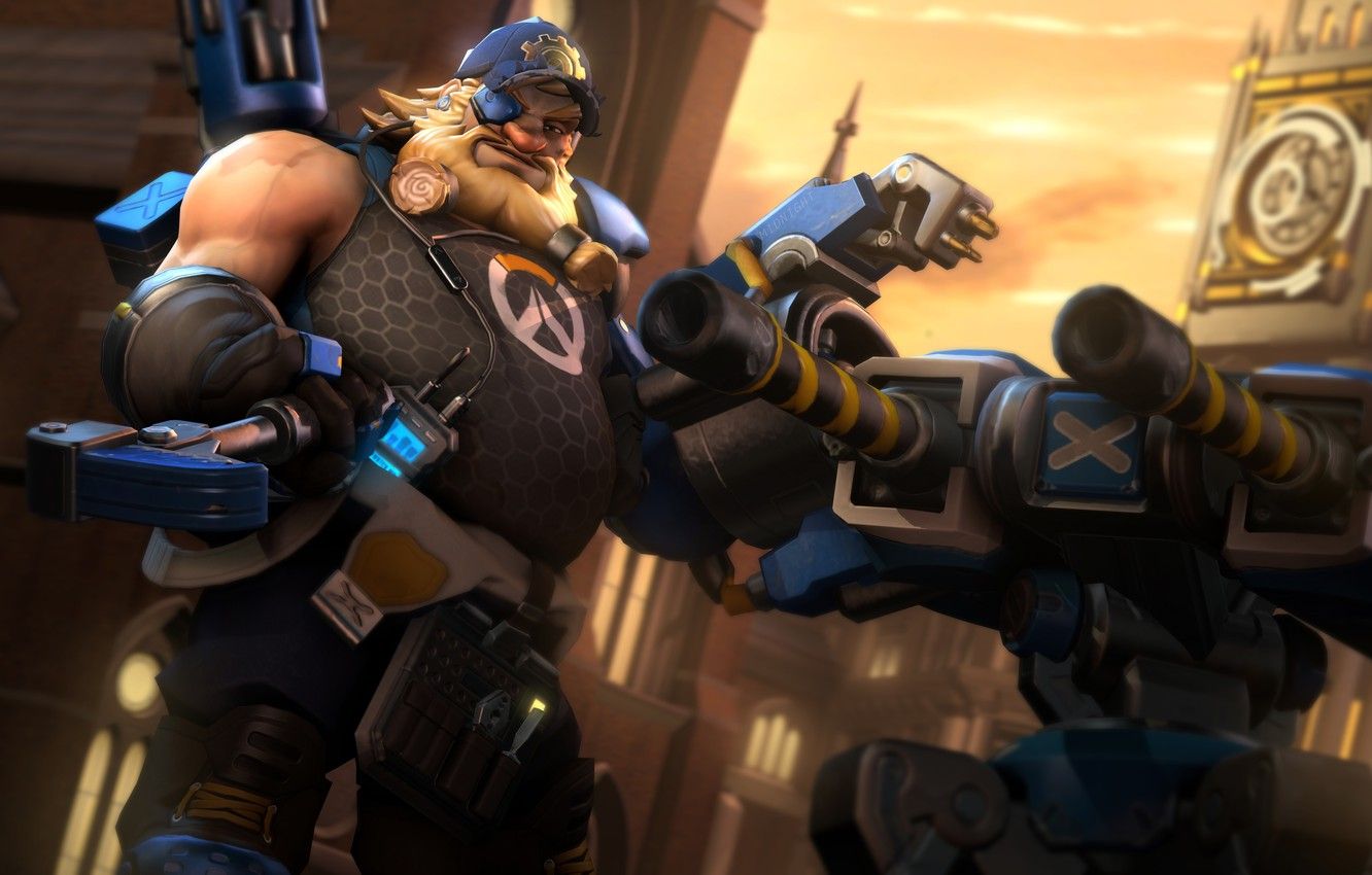Wallpaper grandfather, beard, turret, engineer, Overwatch, Torbjörn Lindholm, torbjörn image for desktop, section игры