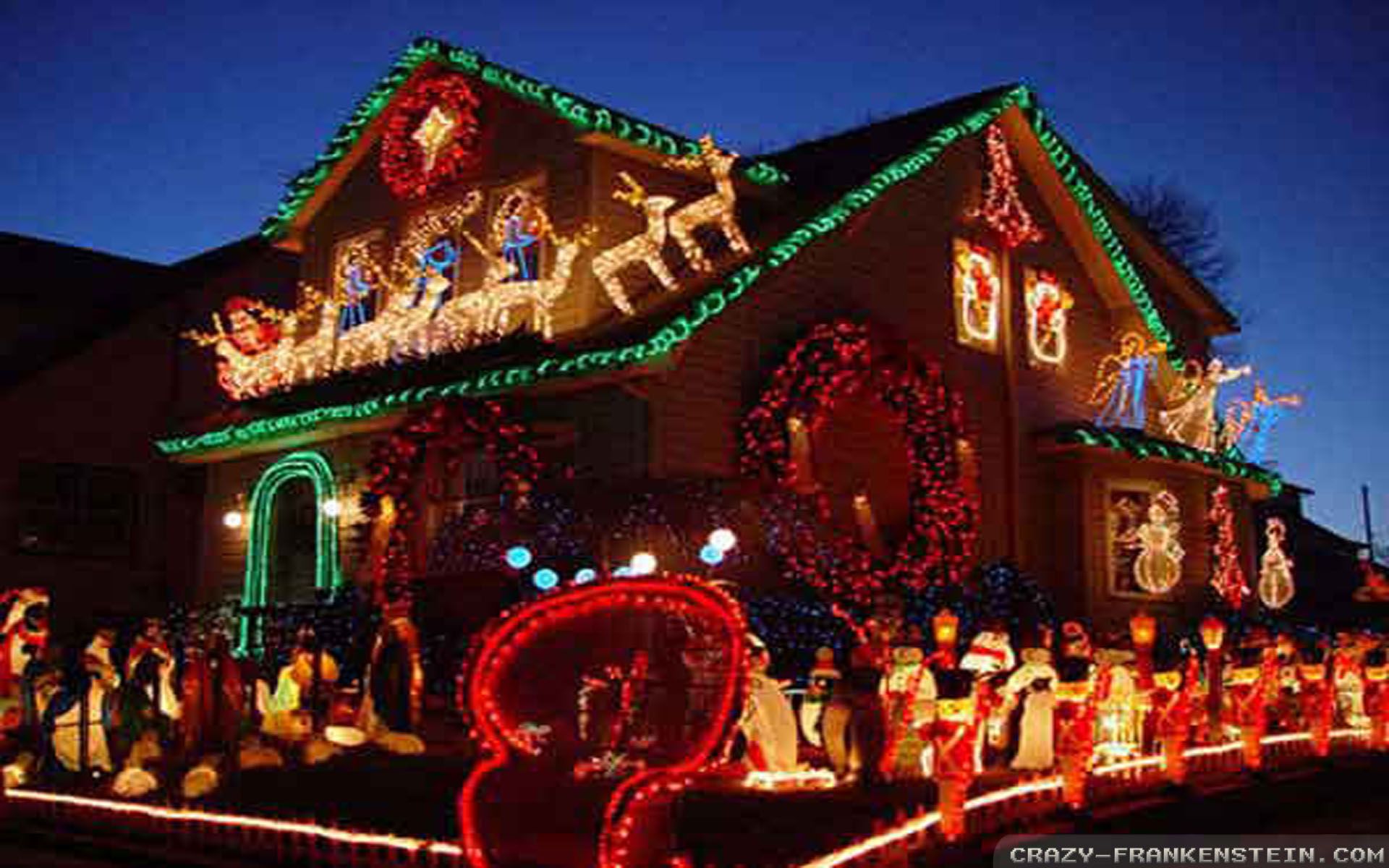 Christmas Decorated Home Wallpaper