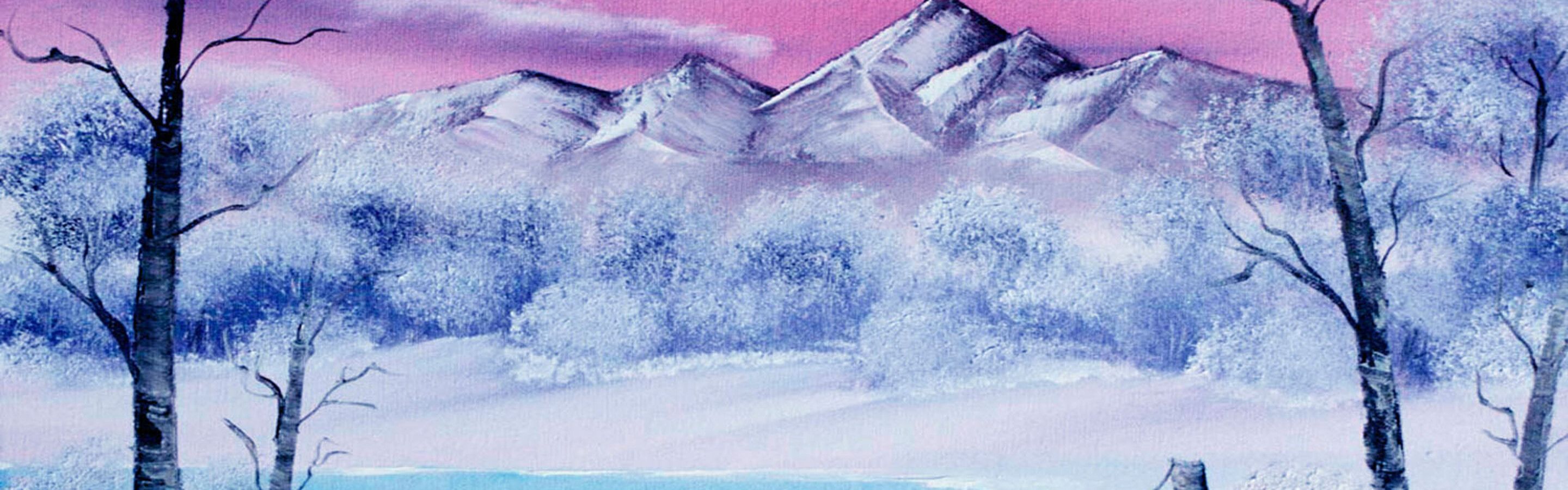 Wonderful winter painting nature wallpaper