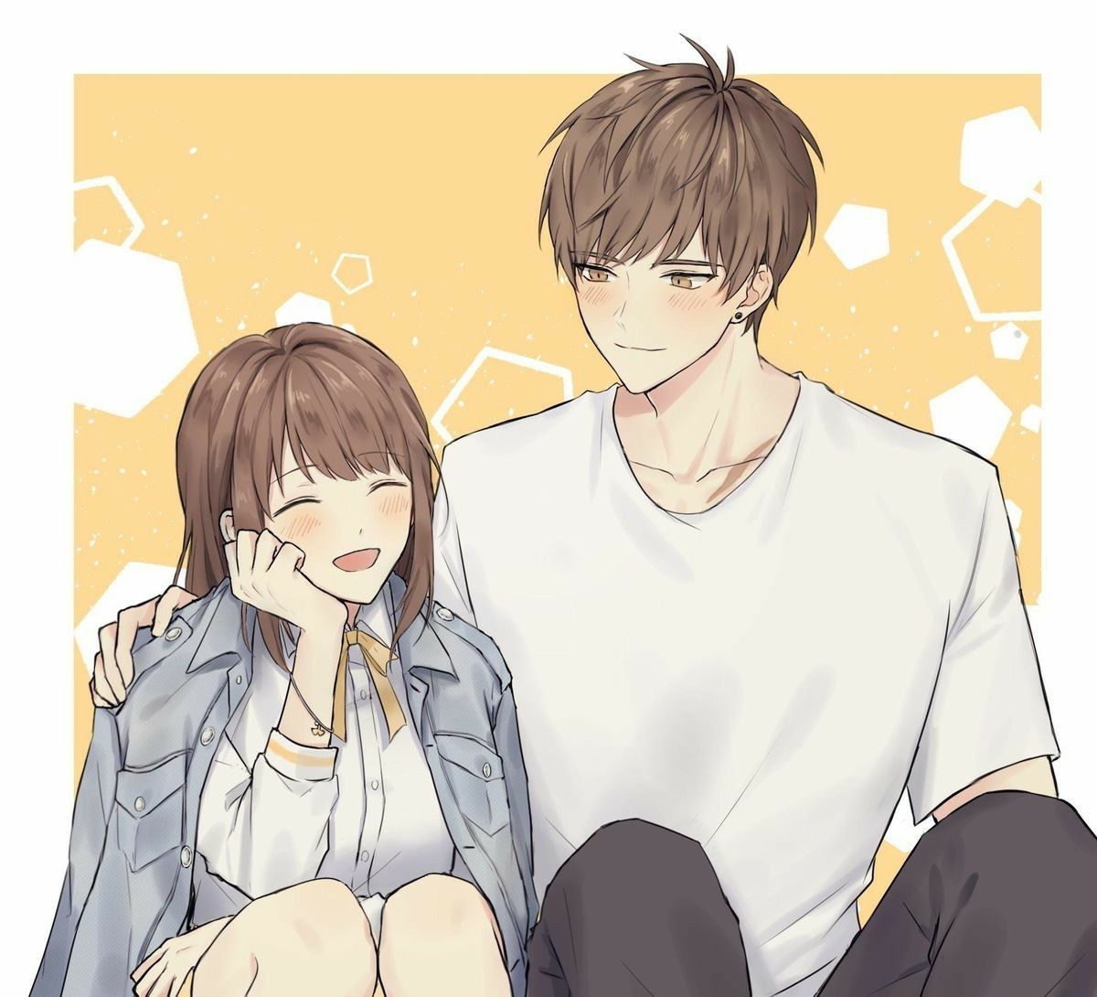 Cute Anime Couples Cuddling