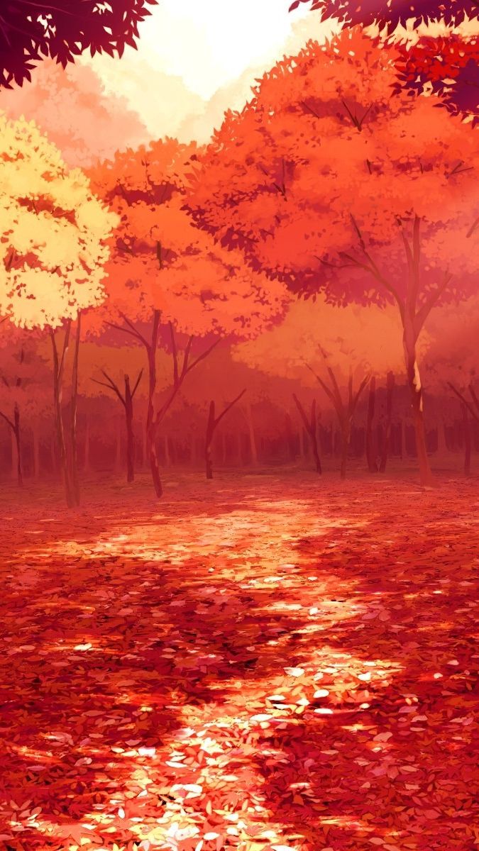 Animated Autumn Red Trees Android Wallpaper Wallpaper, iPhone Wallpaper