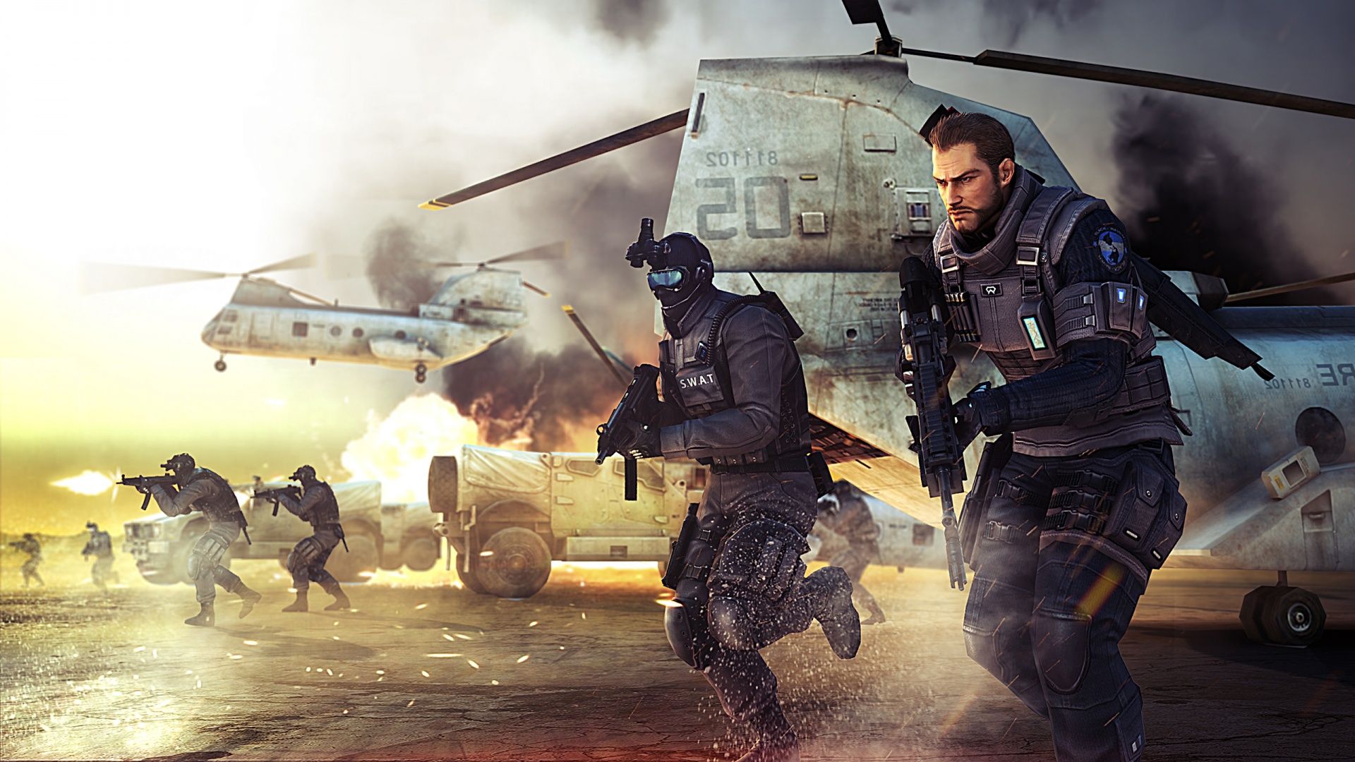 Black Raven And SWAT Elite Cross Fire Wallpaper