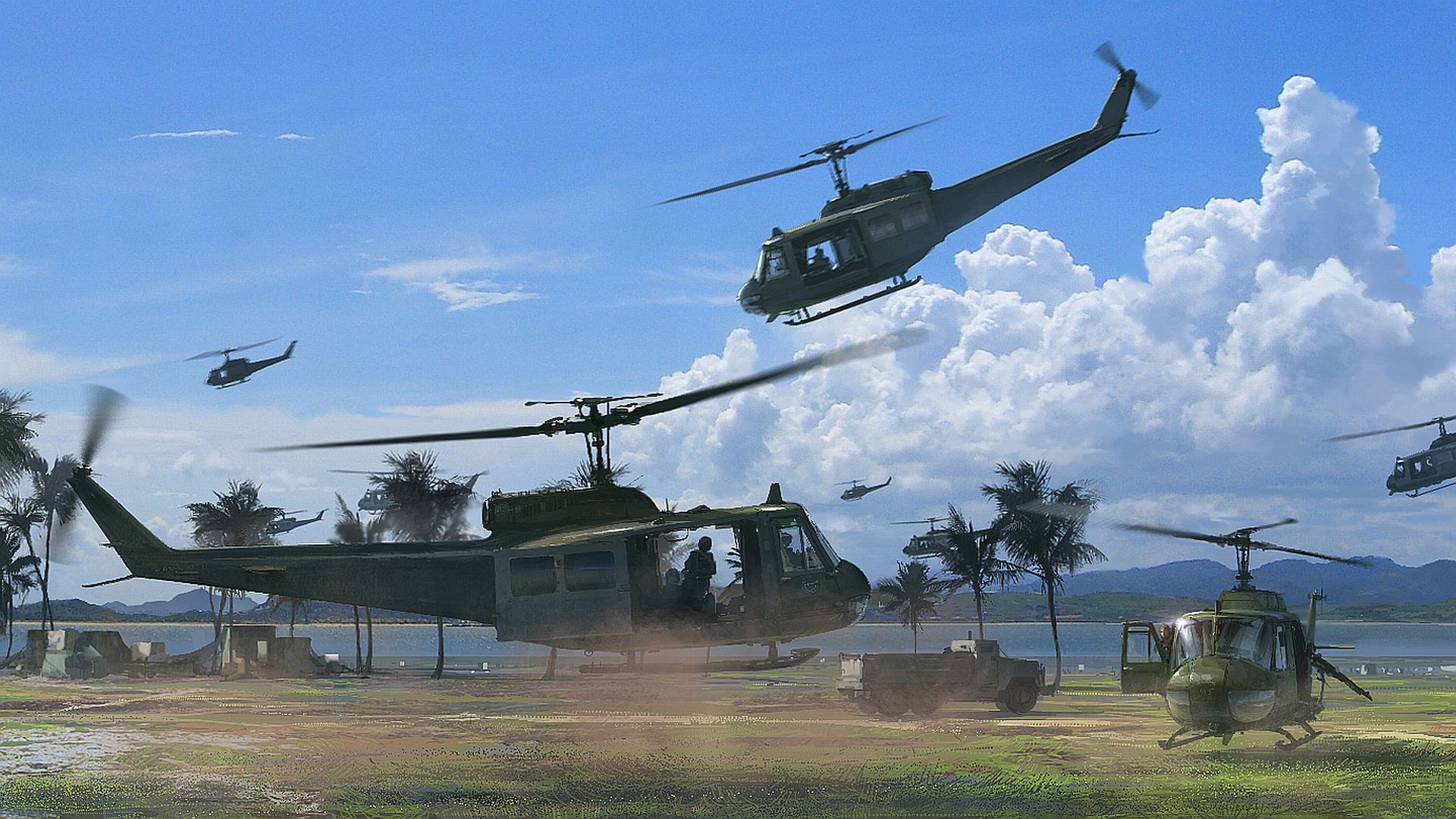 Вьетнам музыка вертолет. Игра вертолеты Вьетнама uh-1. Вертолет в джунглях. Вьетнамский вертолет.