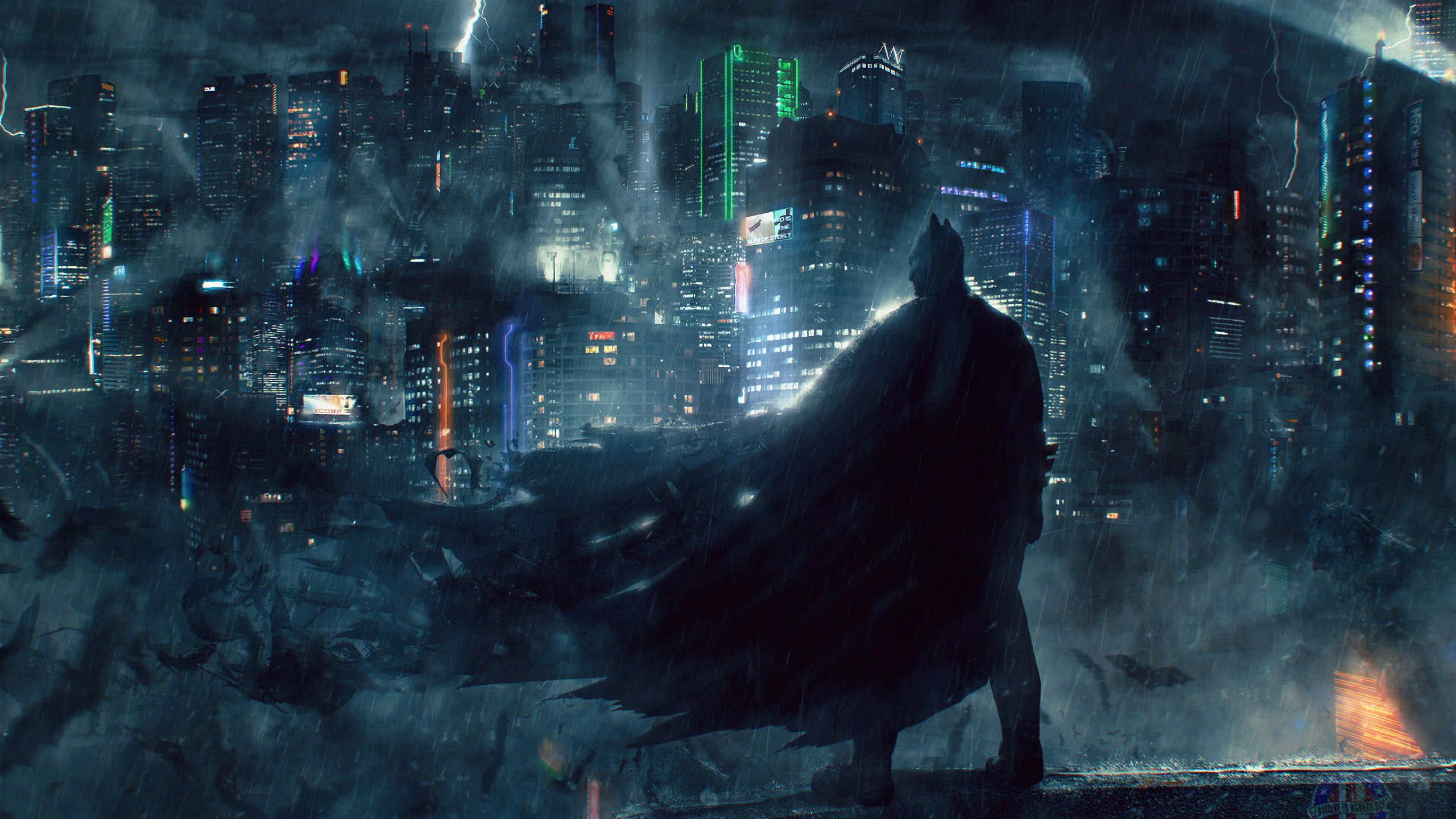 Batman Watching Gotham, HD Superheroes, 4k Wallpaper, Image, Background, Photo and Picture