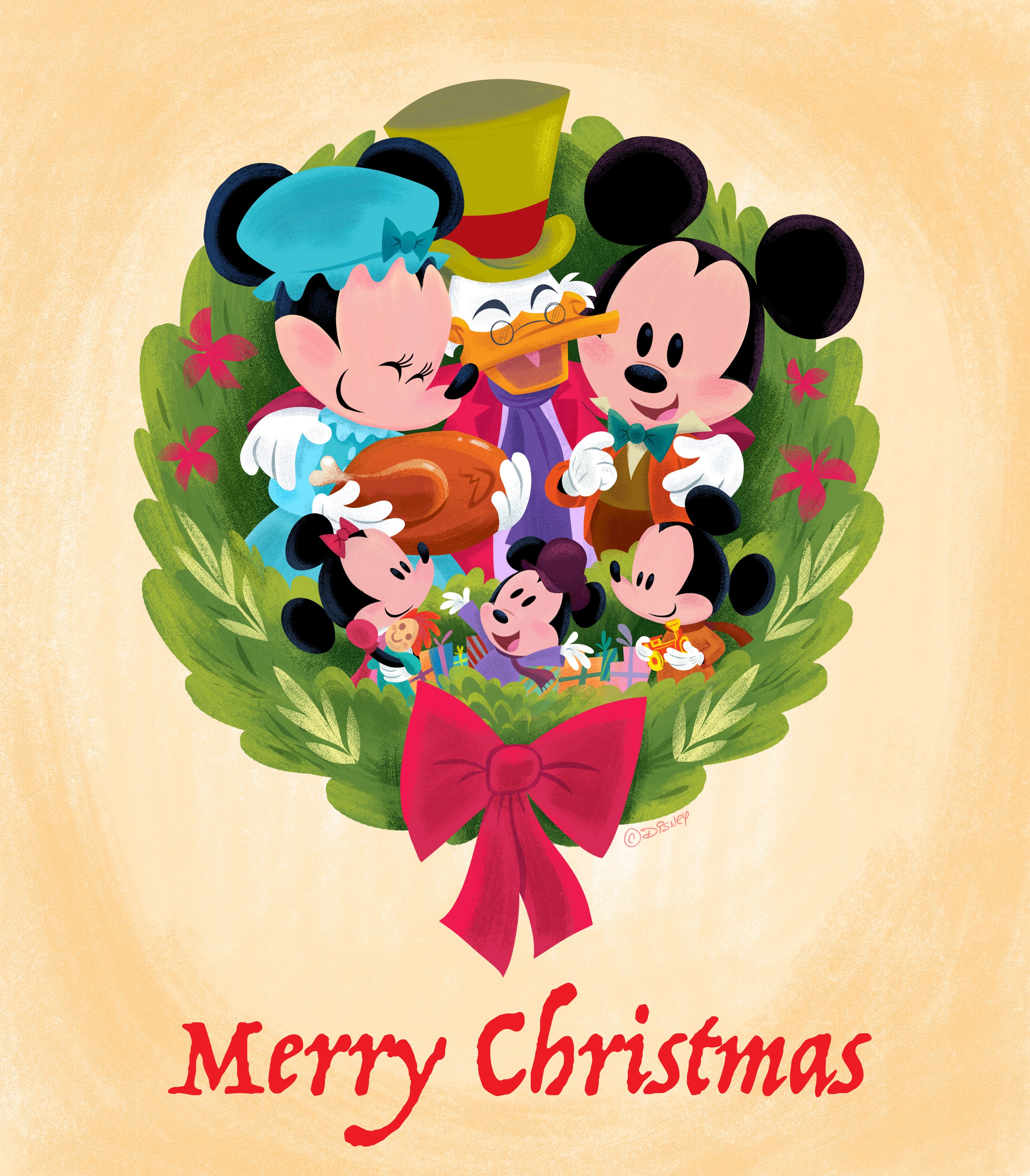 Download These Special Holiday Wallpaper Designed by Disney Artists Now