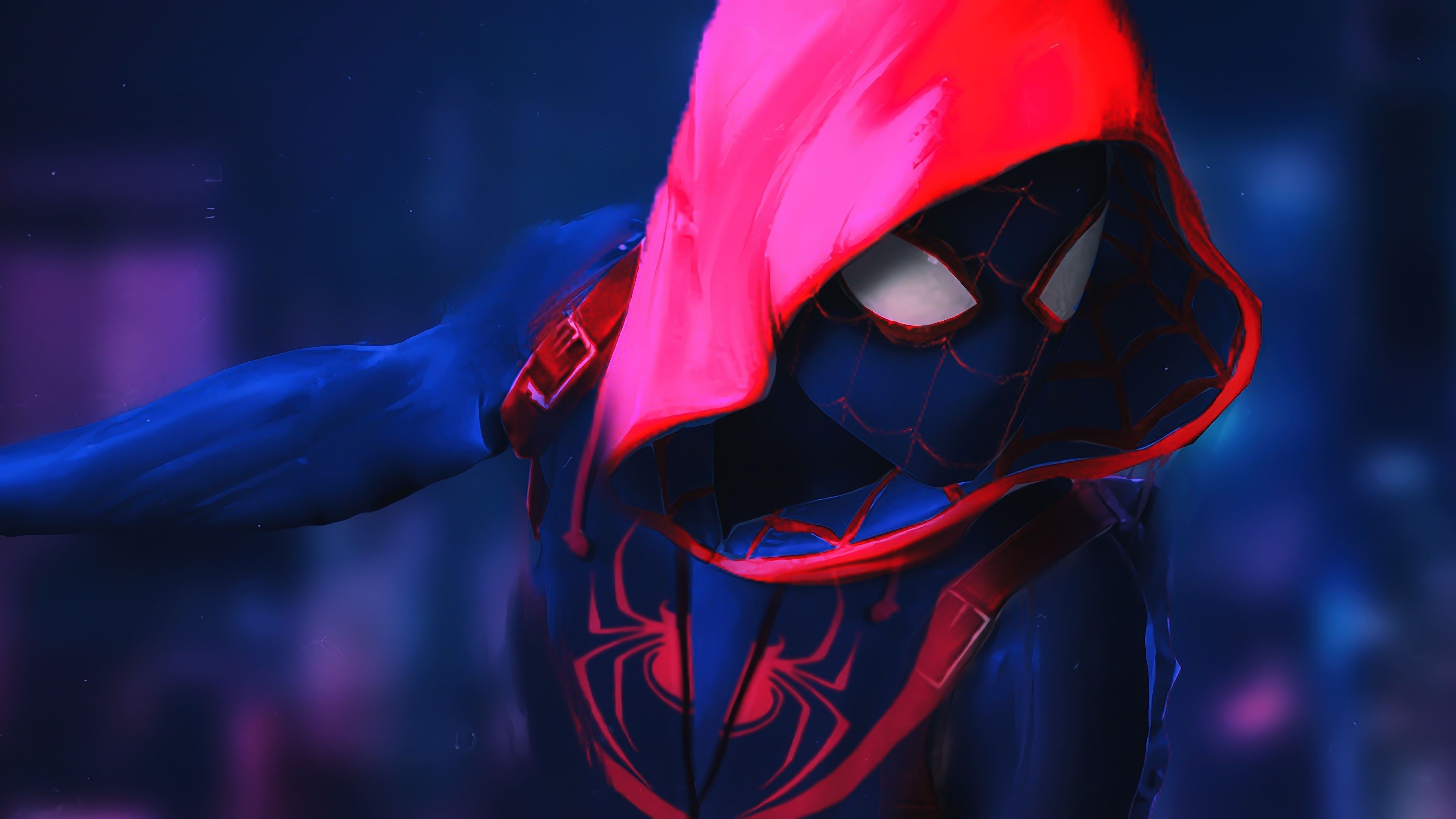 Download 3840x2160 Spider Man: Into The Spider Verse, Hoodie, Animation Wallpaper For UHD TV