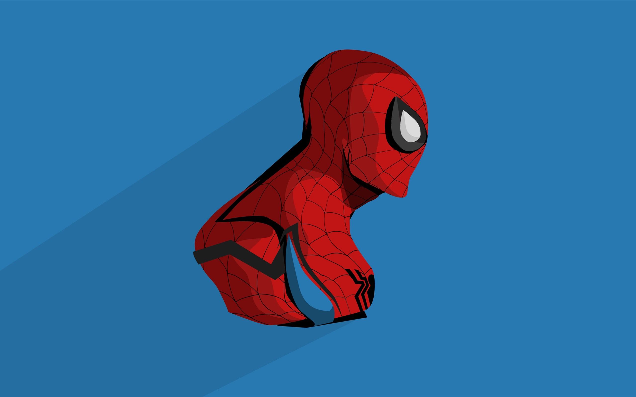Wallpaper Spider Man, Anime, Blue Background 3840x2160 UHD 4K Picture, Image