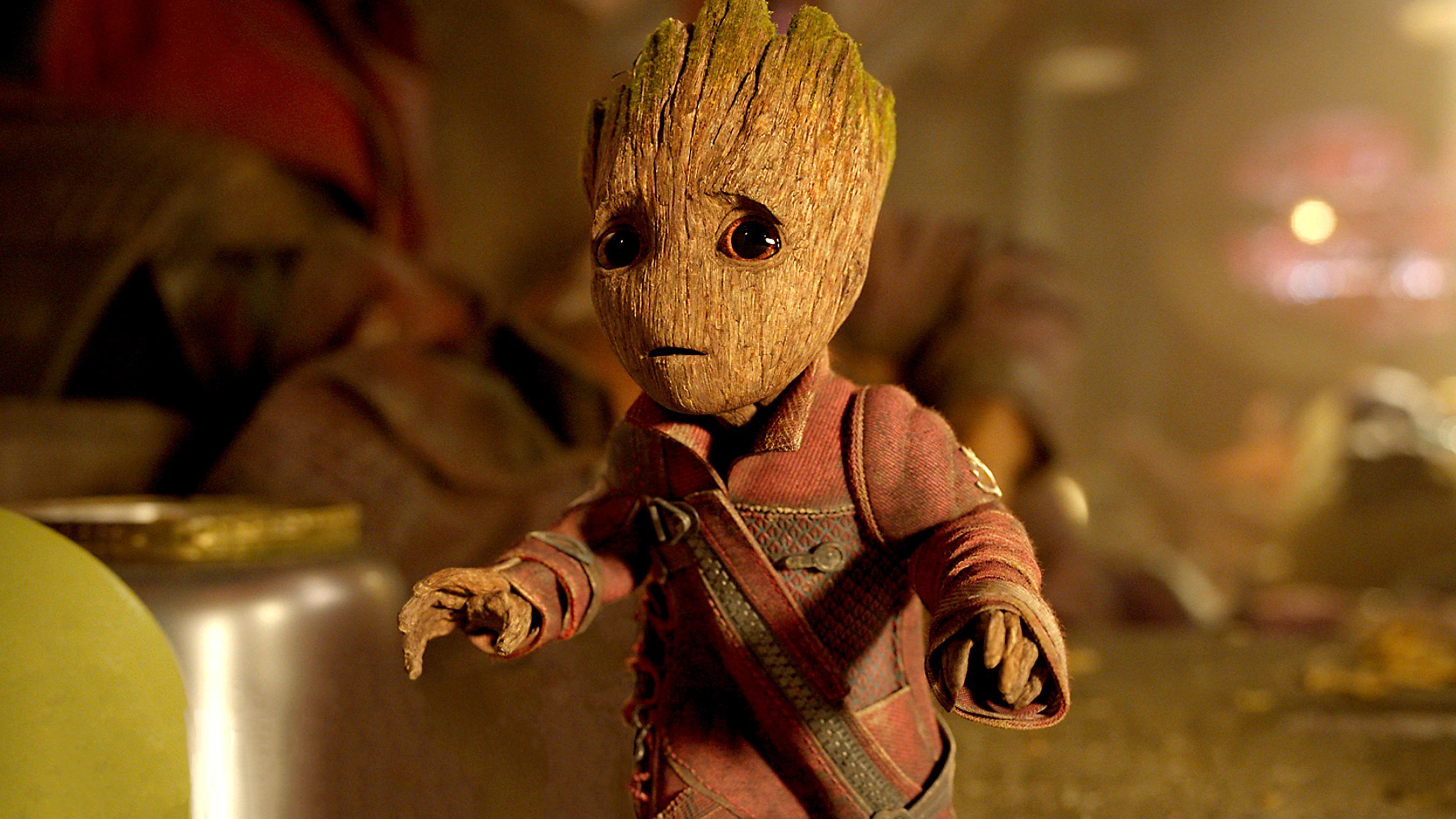 Baby Groot in Guardians Of The Galaxy Vol 2 8K Wallpaper, HD Movies 4K Wallpaper, Image, Photo and Background