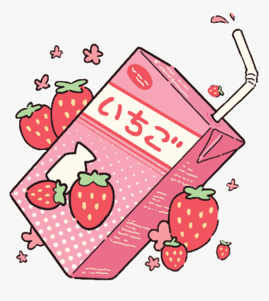 Aesthetic Strawberry Milk, HD Png Download, Transparent Png Image