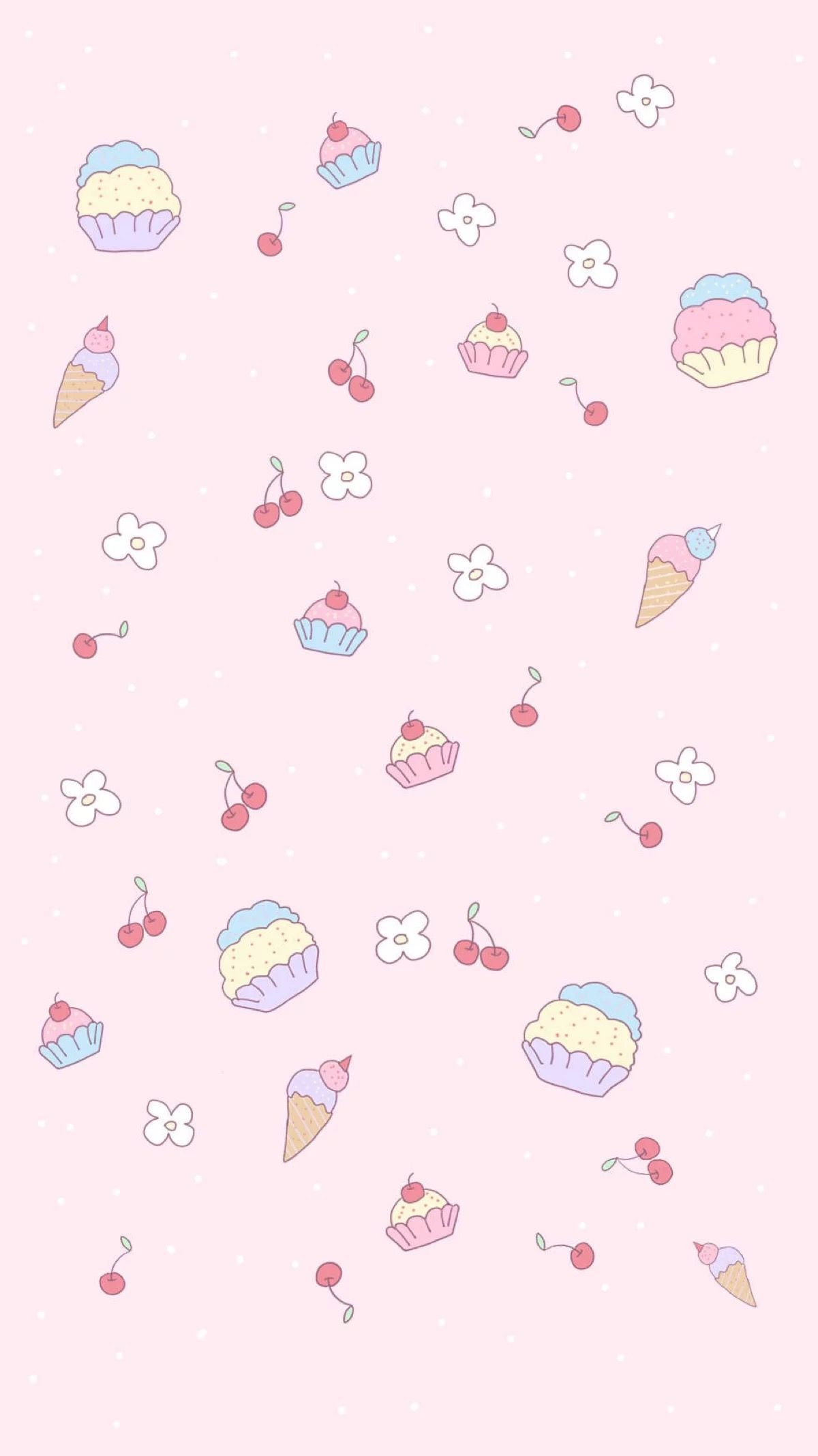 Cute pastel pink wallpaper. สติกเกอร์, การออกแบบโปสเตอร์, ภาพประกอบ