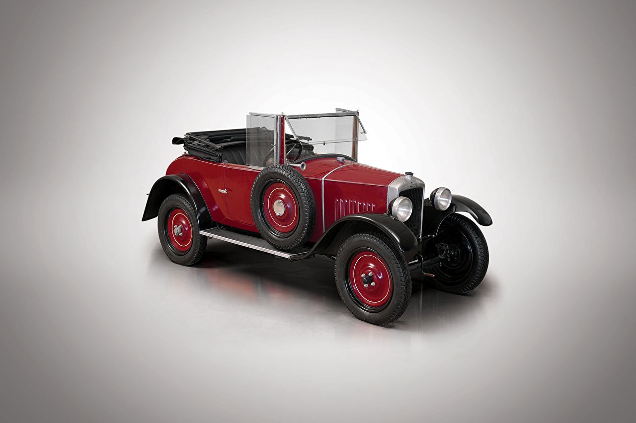 Desktop Wallpaper Peugeot 1925 Type 172 BC Cabriolet Retro maroon