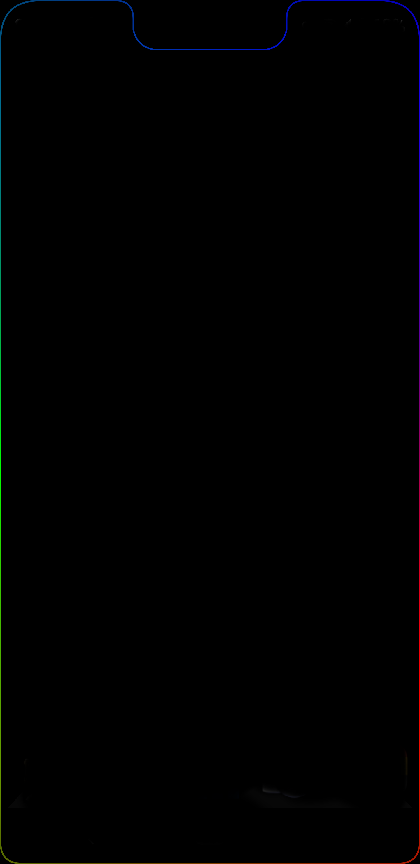 Pixel 3XL Notch Rainbow Border [1440x2960] : Amoledbackgrounds