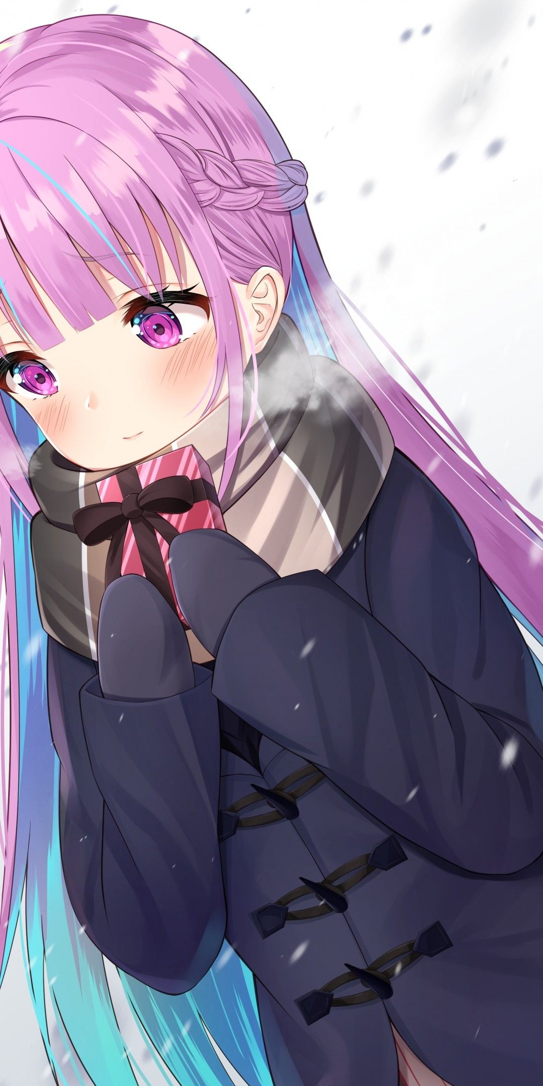 Download 1080x2160 Minato Aqua, Aqua Ch, Purple Hair, Cute, Valentine's Day 2019, Chocolate Gift Wallpaper for Huawei Mate 10