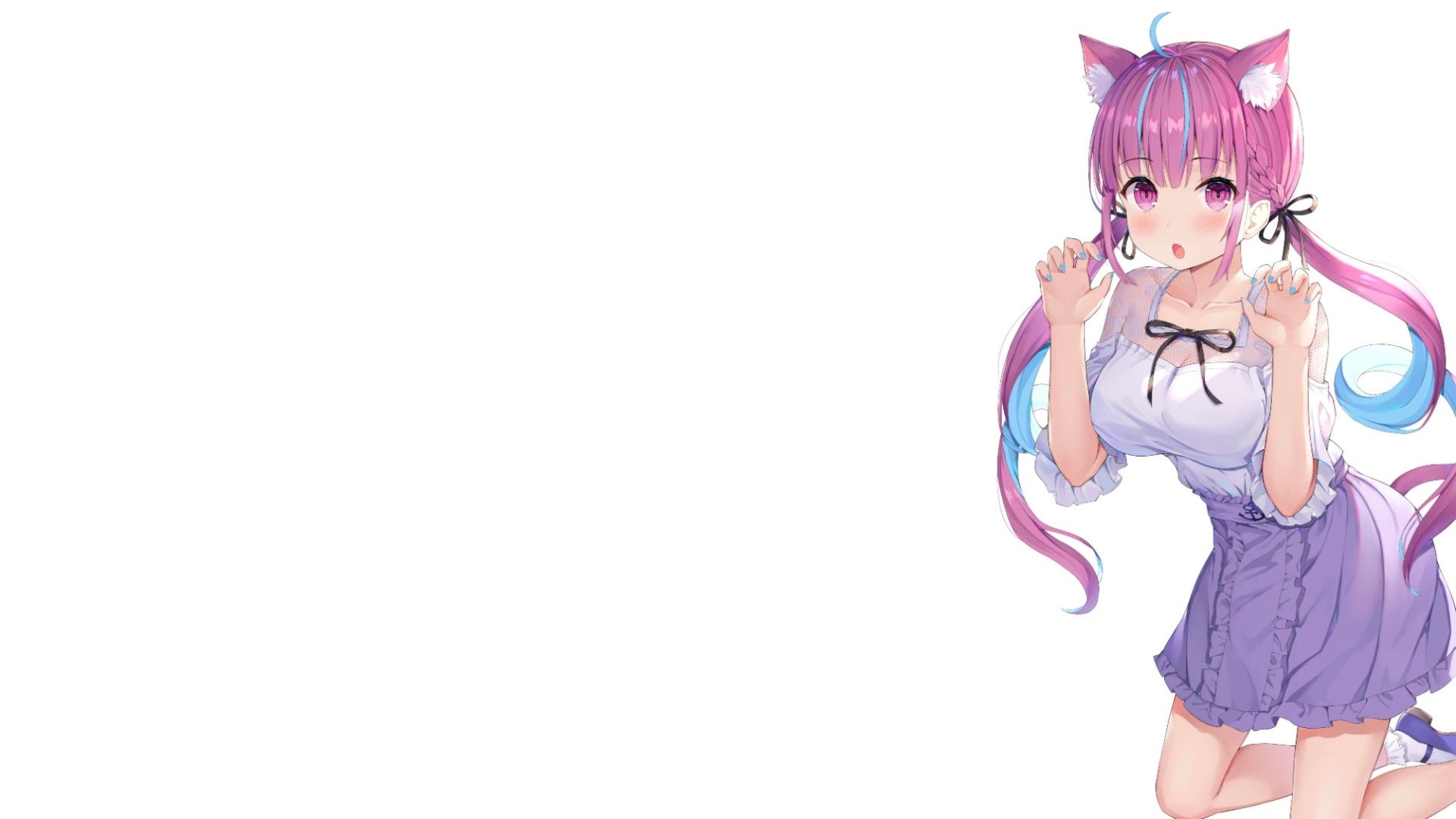 cat girl, Minato Aqua, Hokori Sakuni
