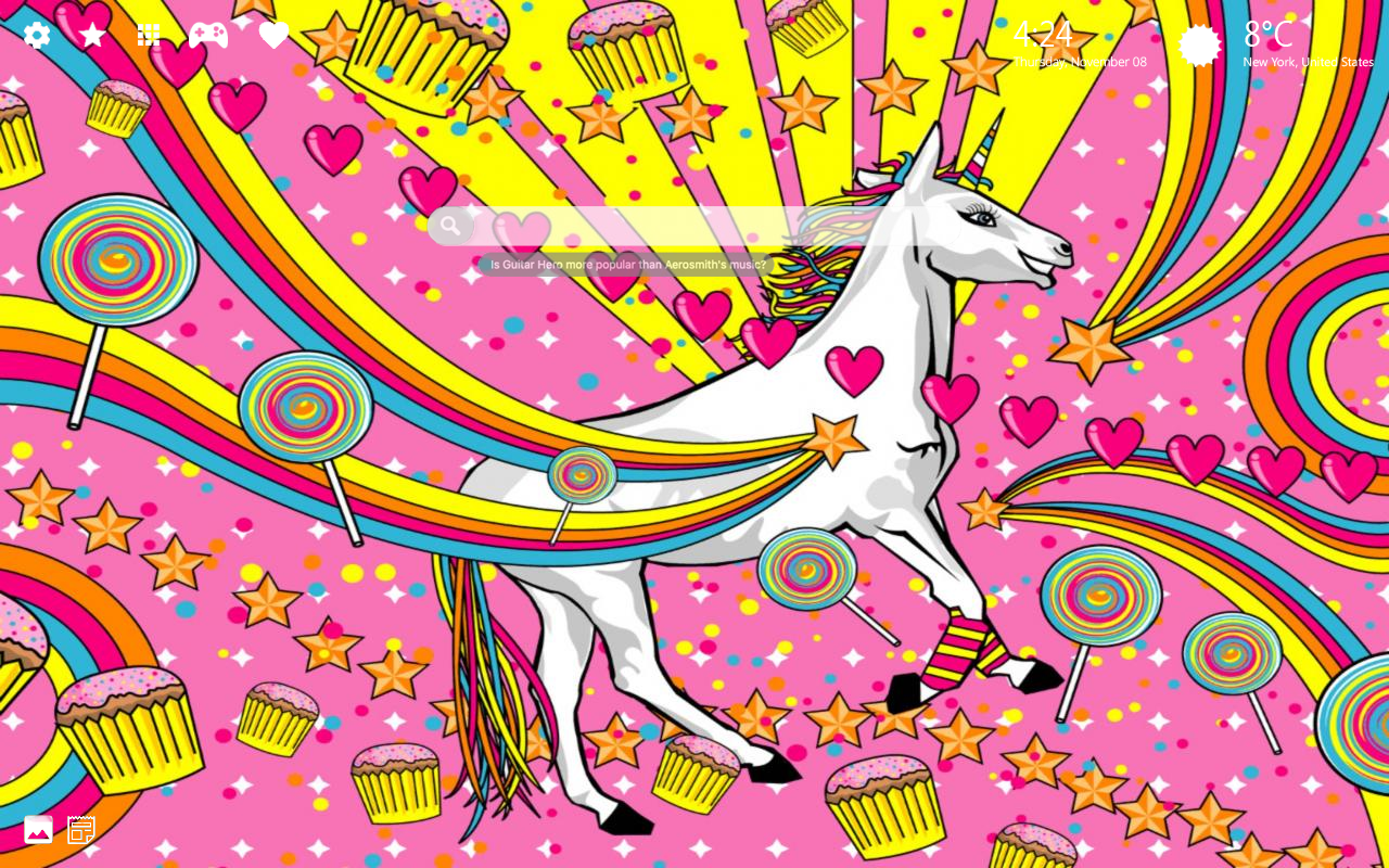 Unicorns Rockets And Rainbows Wallpaper