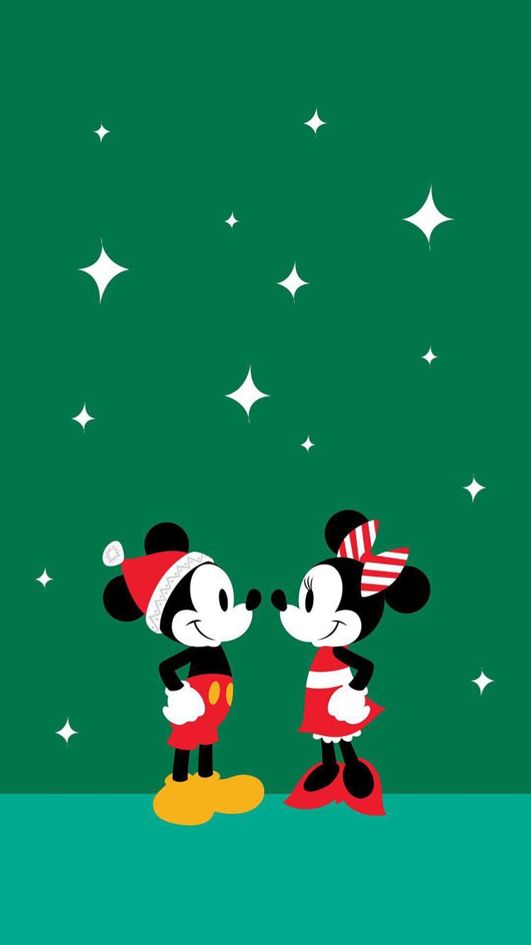 Mickey & Minnie at Christmas. Wallpaper iphone christmas, Christmas wallpaper, Disney christmas