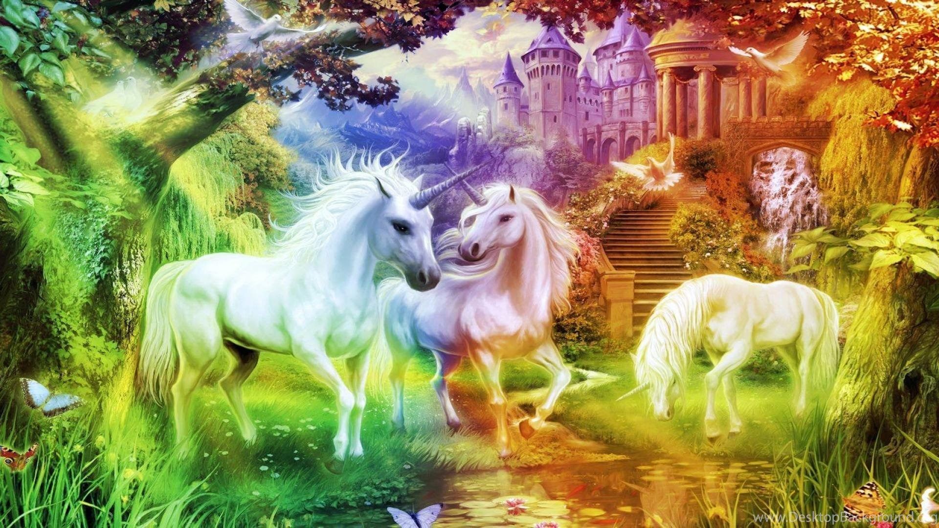 Rainbow Unicorn Desktop Wallpaper