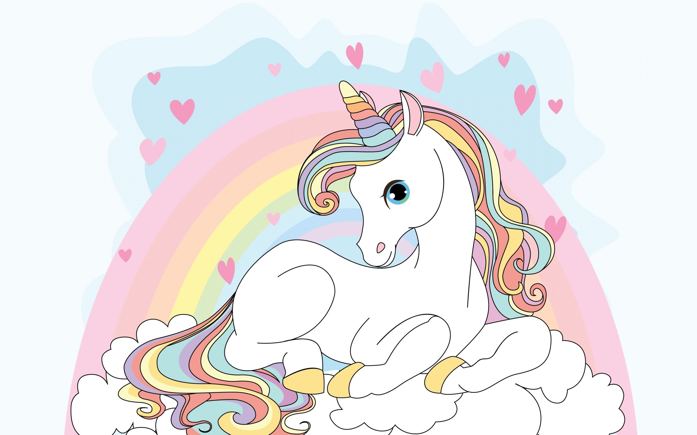 Unicorns And Rainbows Wallpaper