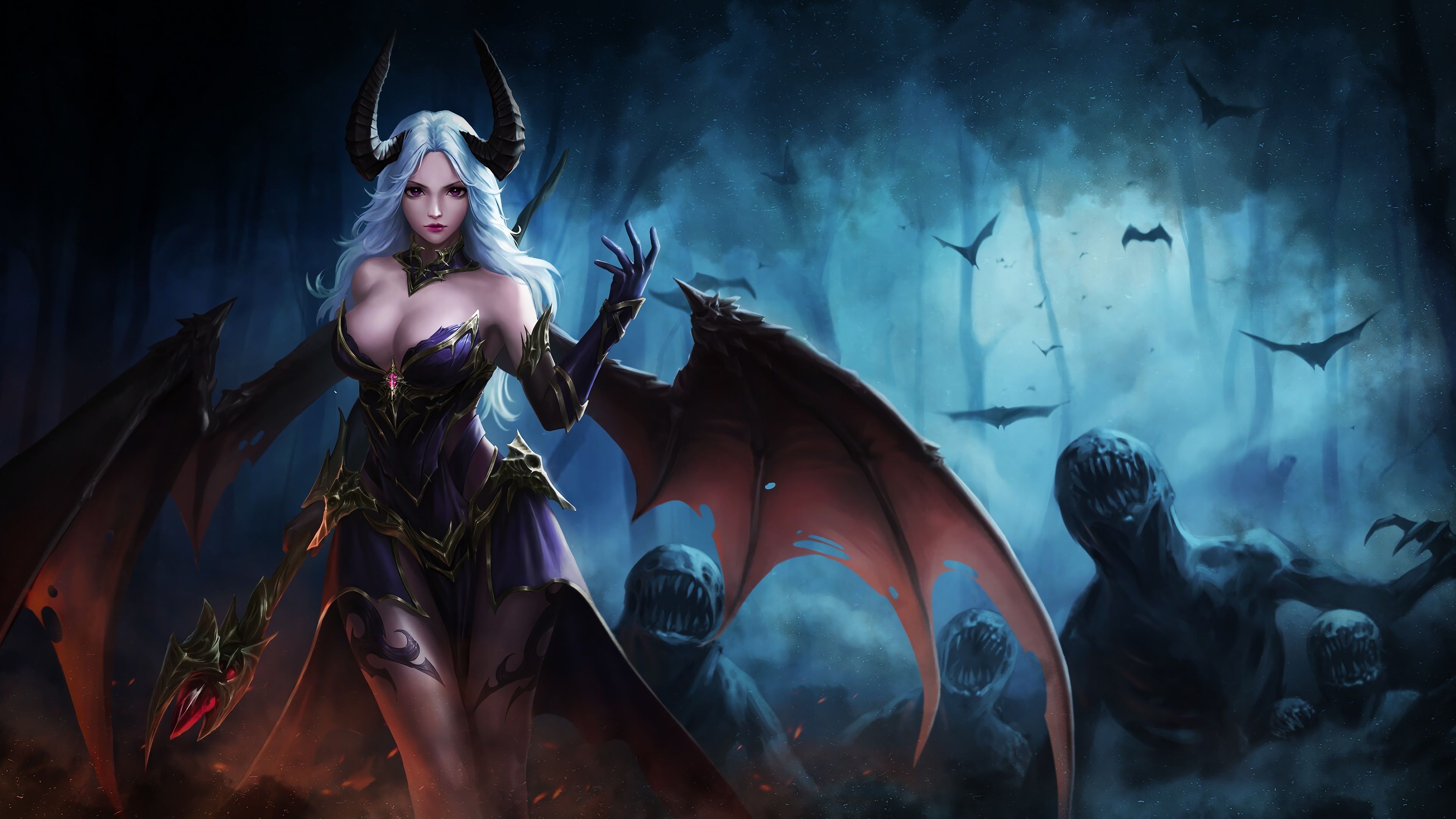 Demon Woman 1400x900 Resolution Wallpaper, HD Fantasy 4K Wallpaper, Image, Photo and Background