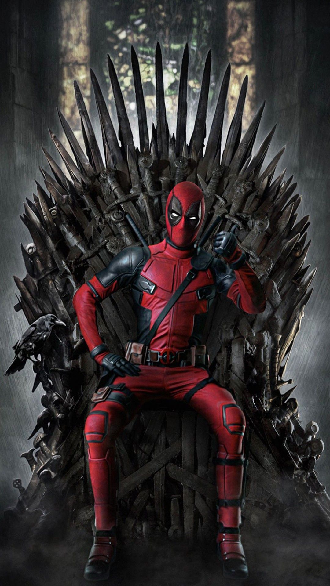 Deadpool on the throne. Deadpool wallpaper, Marvel comics wallpaper, Deadpool art