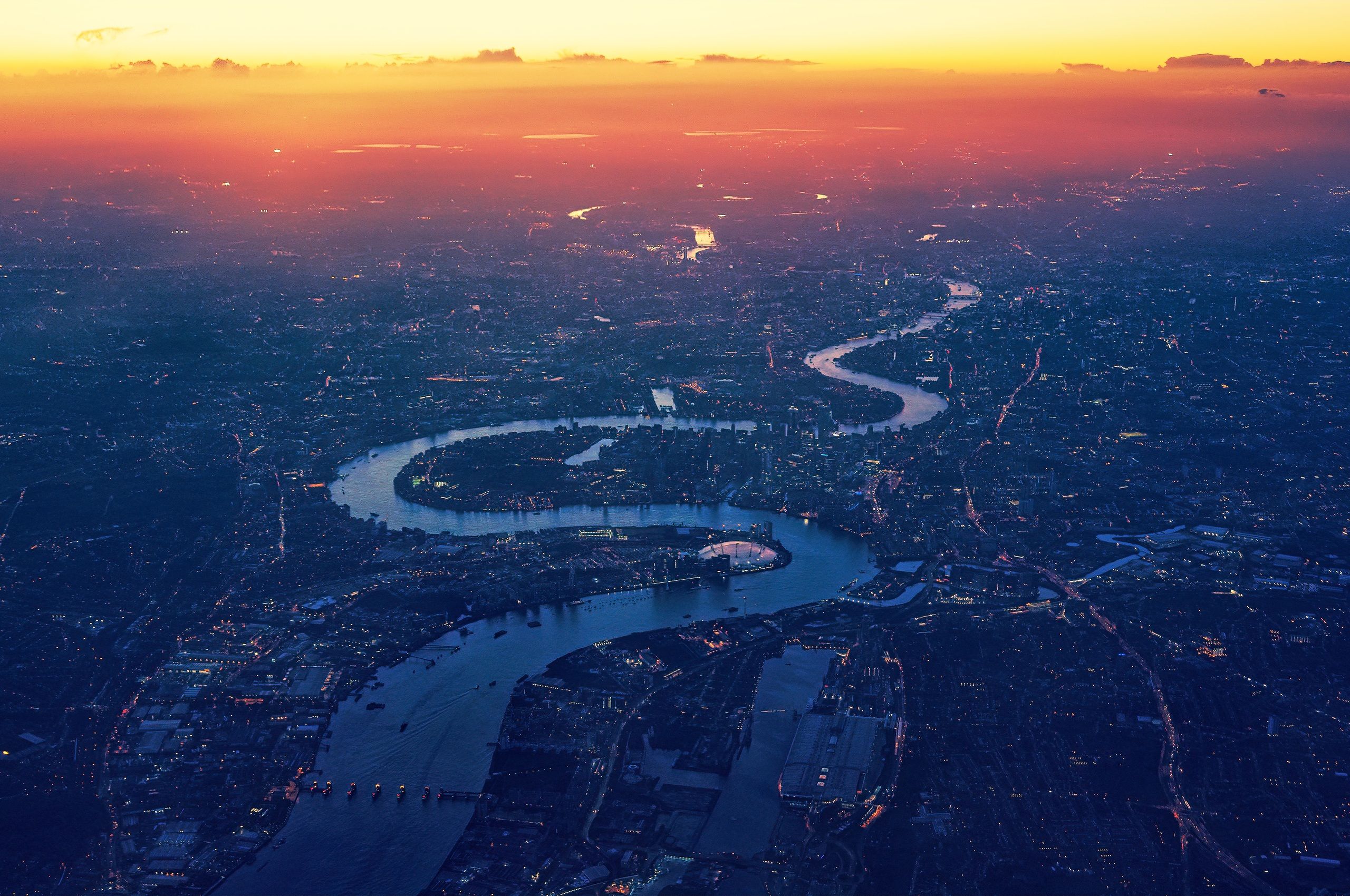 London River Thames Aerial View Chromebook Pixel HD 4k Wallpaper, Image, Background, Photo and Picture