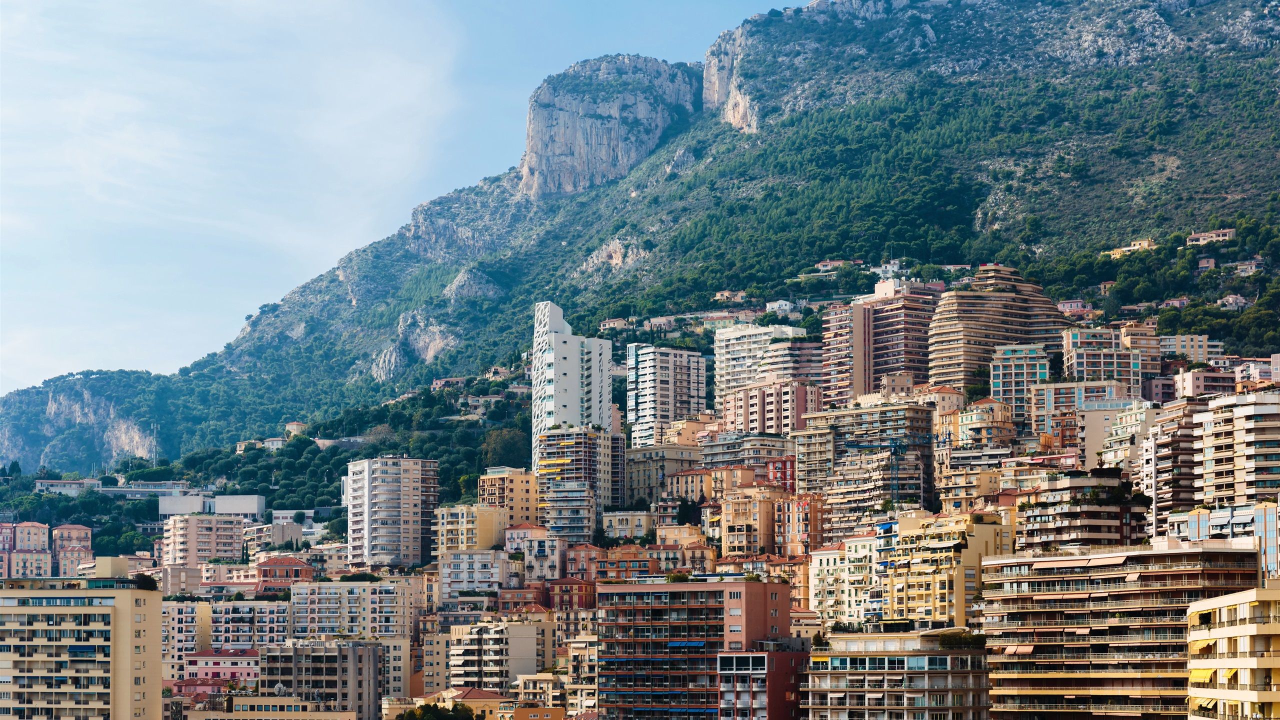 Wallpaper Monaco, Monte Carlo, mountains, rocks, city, houses 3840x2160 UHD 4K Picture, Image