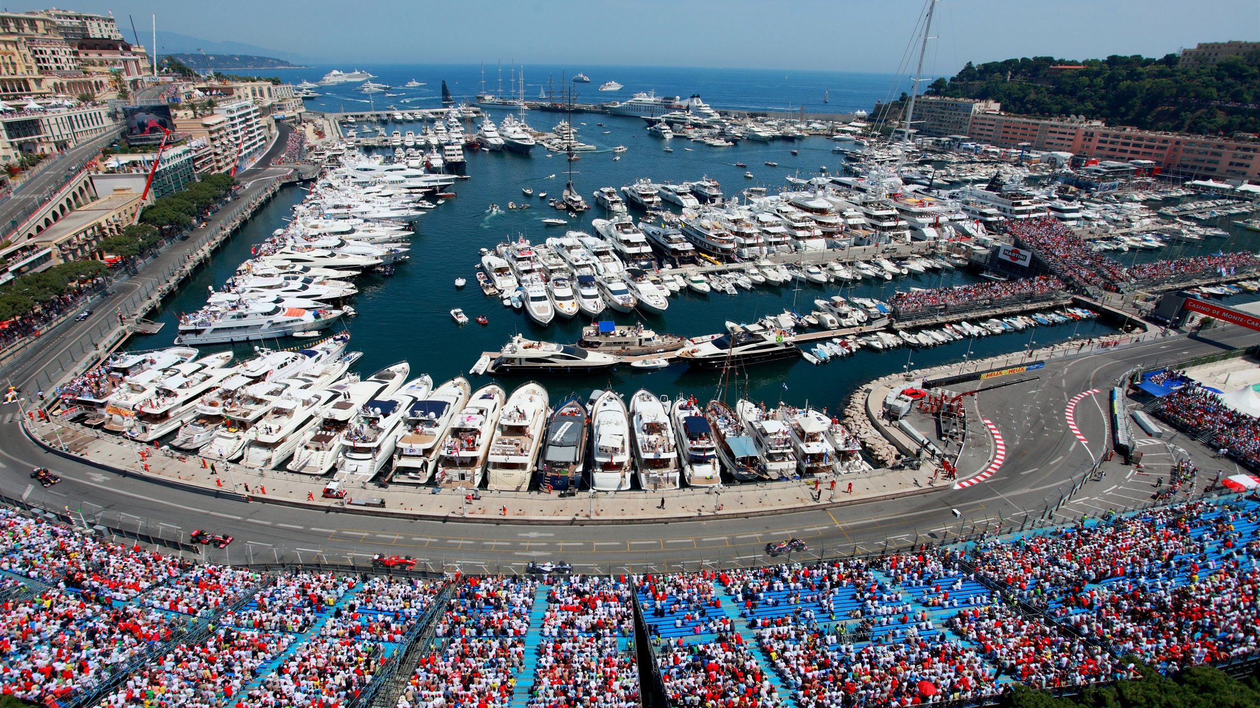 Wallpaper Monaco, Monte Carlo, City, Formula Racing, Yachts, Boats, Dock 3840x2160 UHD 4K Picture, Image