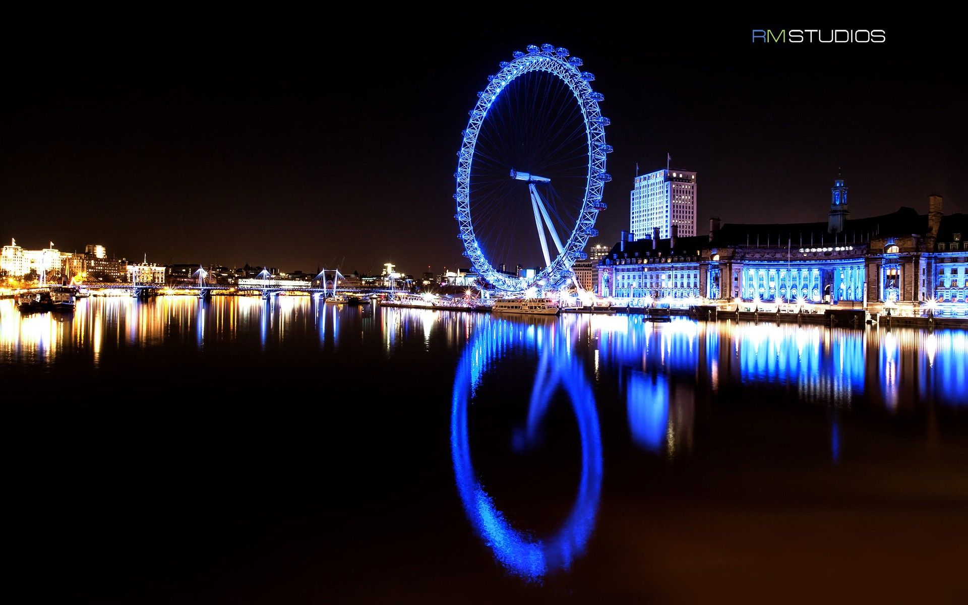 London Eye River Thames Wallpaper