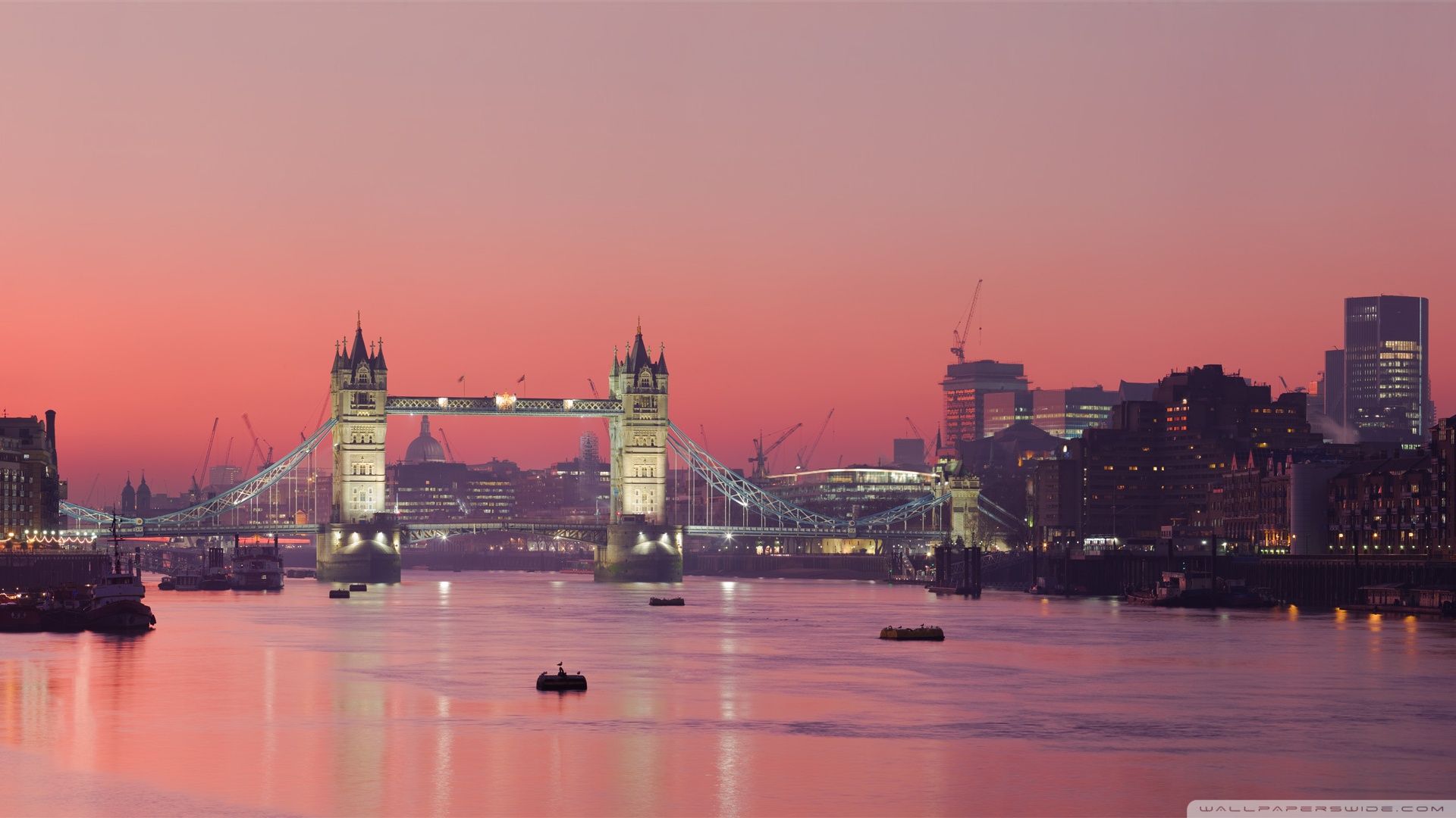 London Thames Sunset Panorama Ultra HD Desktop Background Wallpaper for 4K UHD TV, Tablet