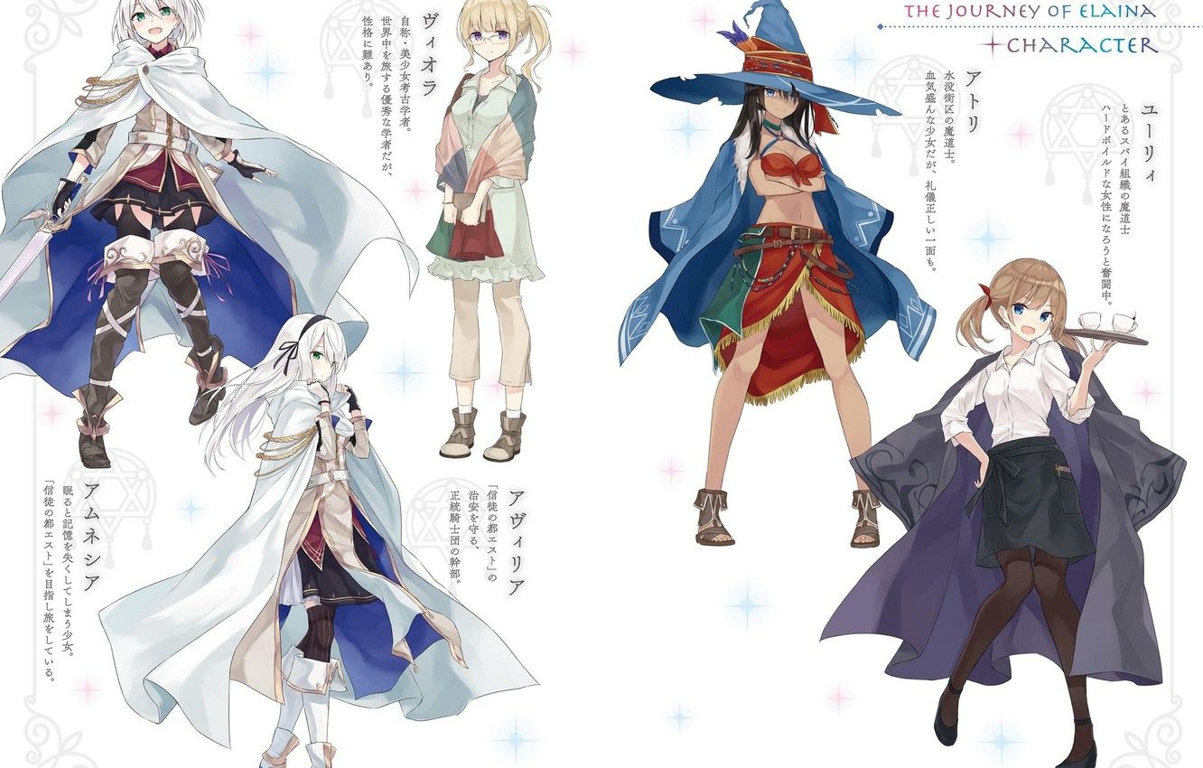 Wallpaper style, girls, characters, The Journey of Elaina, Majo no Tabitabi image for desktop, section прочее