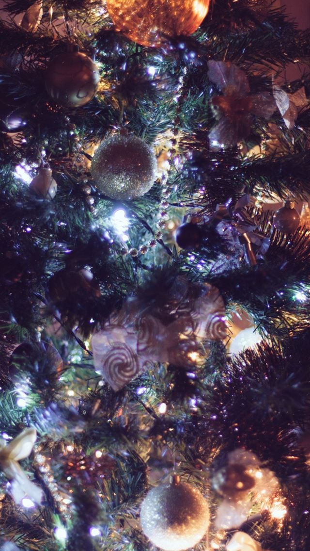 Ornaments Christmas Tree Christmas New Year iPhone Wallpaper Free Download