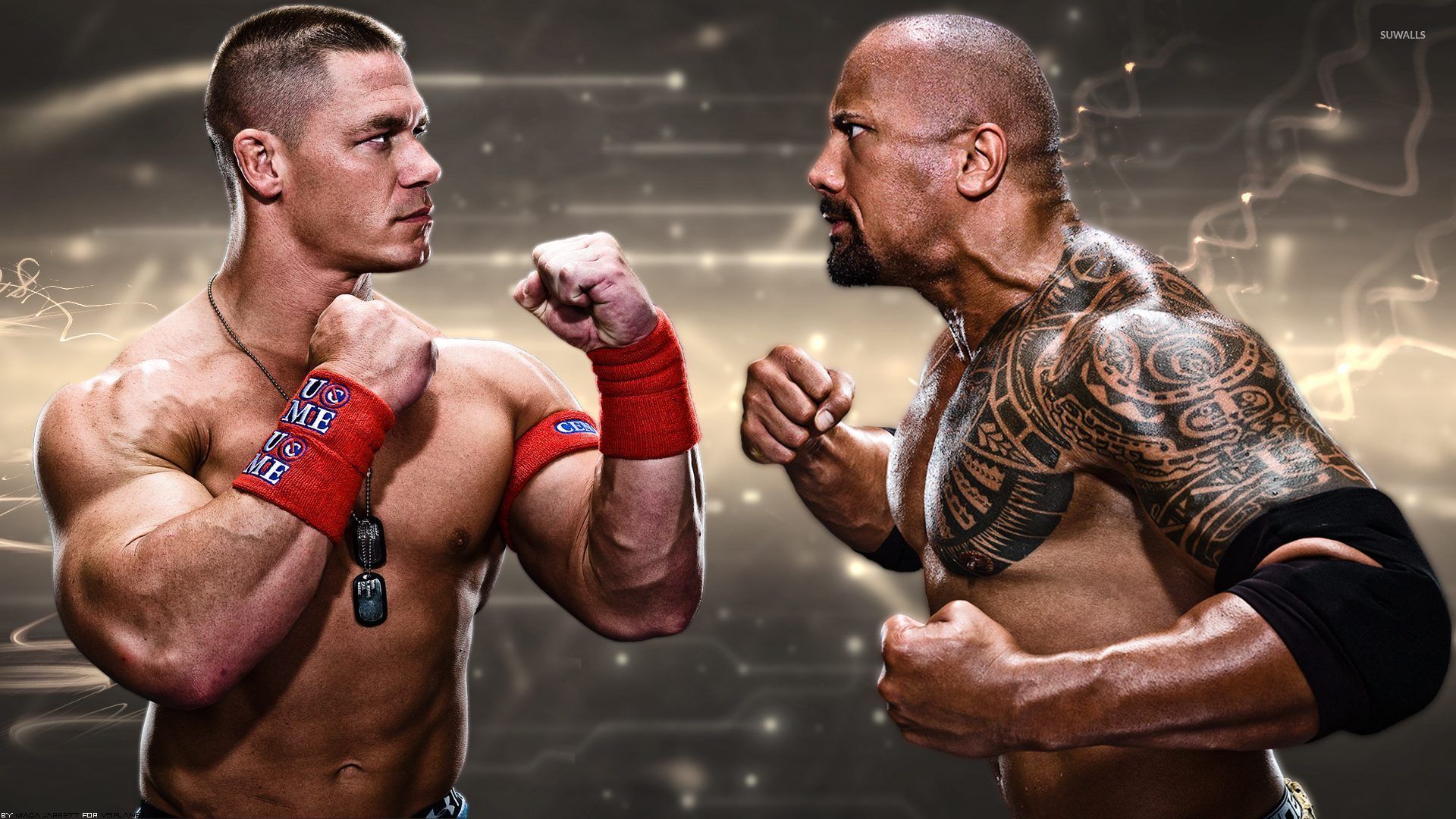 John Cena vs The Rock wallpaper wallpaper