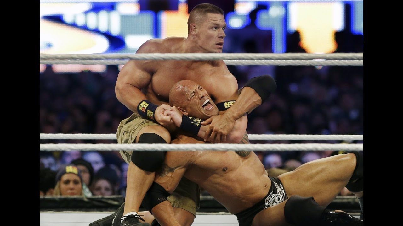 WWE Smackdown Cena Vs The Rock Vs Randy Orton Vs Triple H Vs Big Show RAW 2009