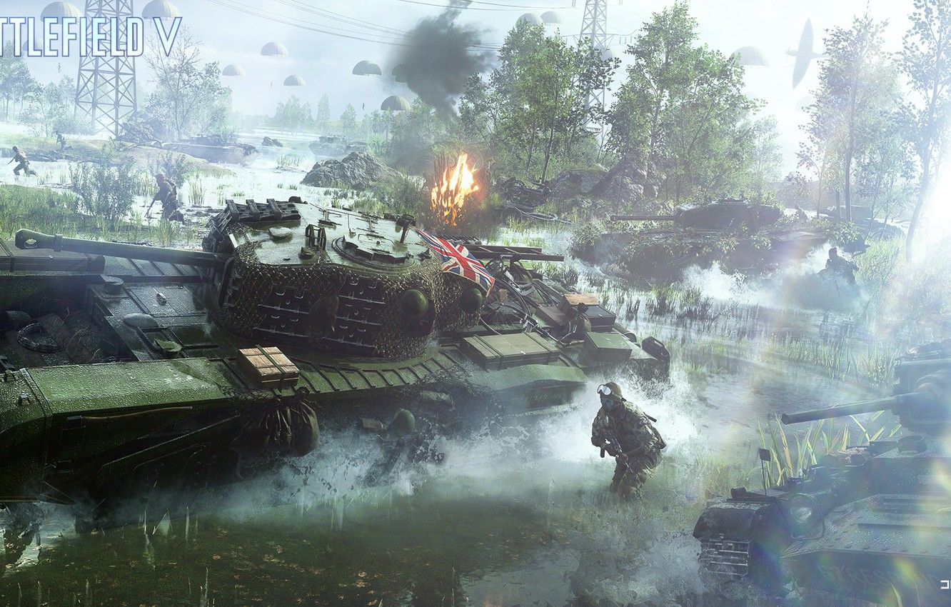 Wallpaper soldiers, tanks, aircraft, Battlefield Battlefield V, Mk.IV Churchill image for desktop, section игры