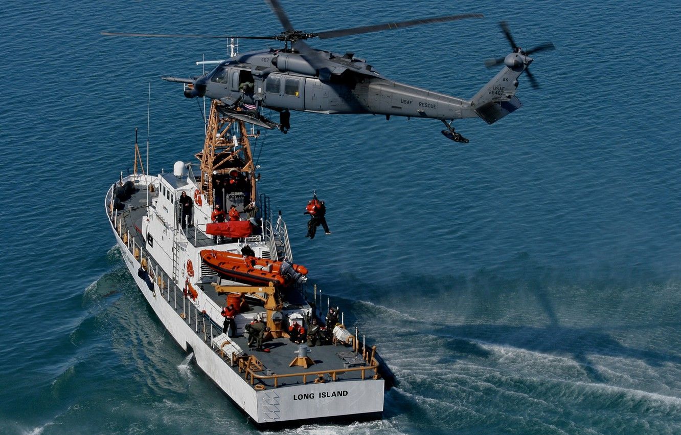 Wallpaper Helicopter, USAF, HH 60G Pave Hawk, US Coast Guard Image For Desktop, Section авиация