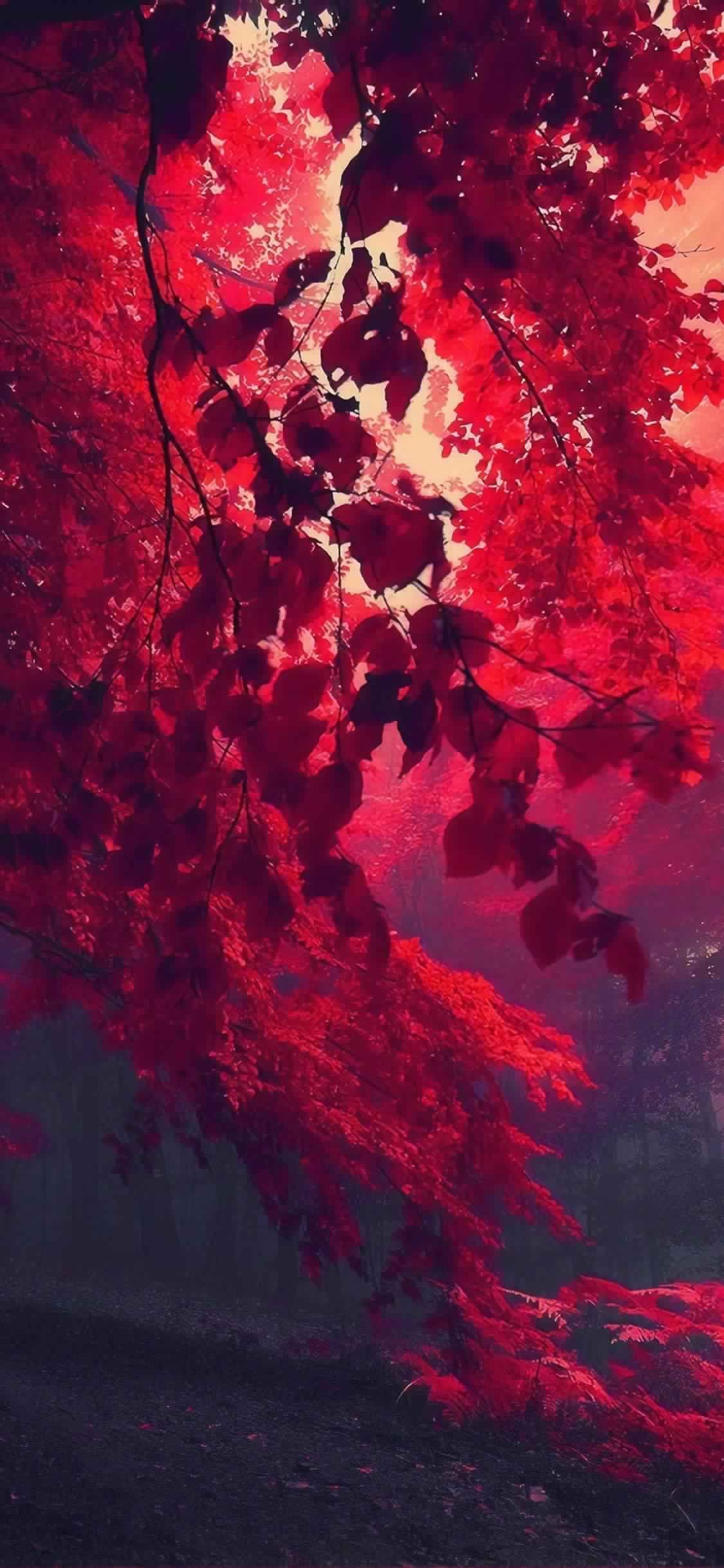 iPhone 11 Wallpaper Red autumn 4K HD Download Free. HD Wallpaper &. D. iPhone wallpaper texture, Abstract iphone wallpaper, Galaxy wallpaper iphone