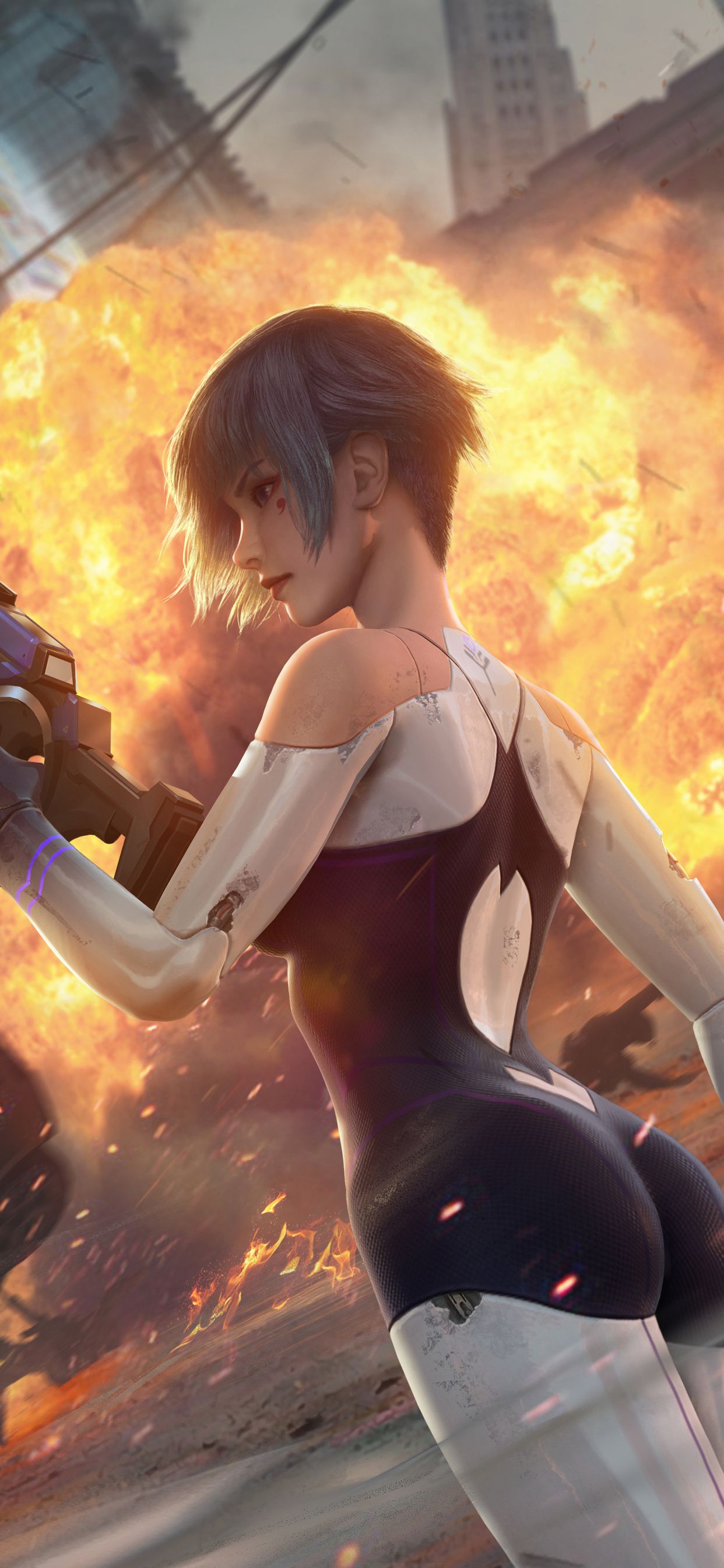 Cyber Hunter Girl 5k iPhone XS MAX HD 4k Wallpaper, Image, Background, Photo and Picture