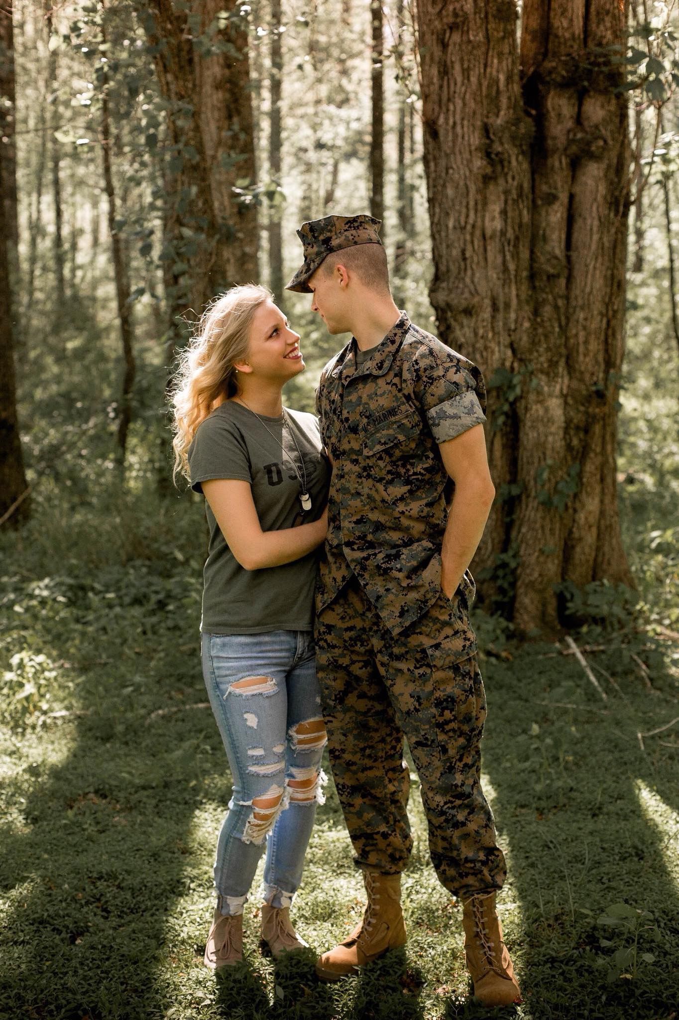 marine corps couples picture. Army couple picture, Military couples, Military couple picture