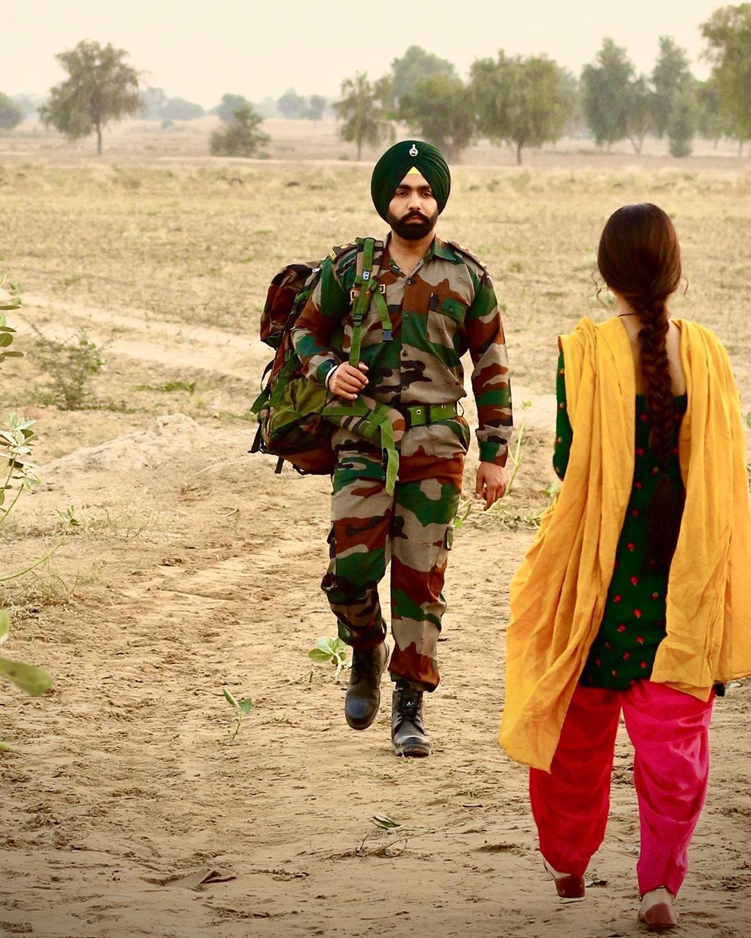 Ammy Virk ( ਐਮੀ ਵਿਰਕ ) on Instagram: “Sufna ❤️”. Army couple, Army couple picture, Army girlfriend picture