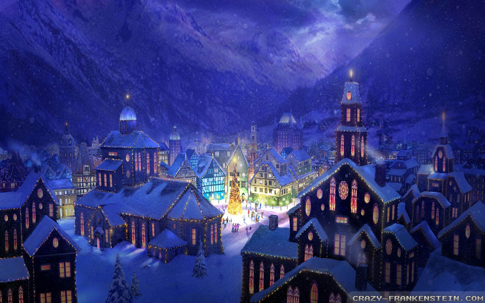 Christmas Village Background