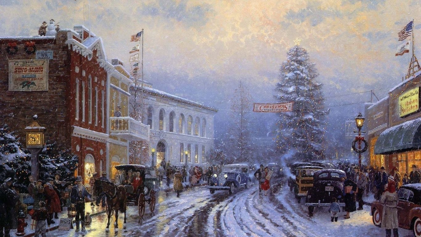 Thomas Kinkade Christmas Desktop Wallpaper. Wallpaper christmas, christmas, holiday, tree,. Thomas kinkade paintings, Thomas kinkade christmas, Kinkade paintings