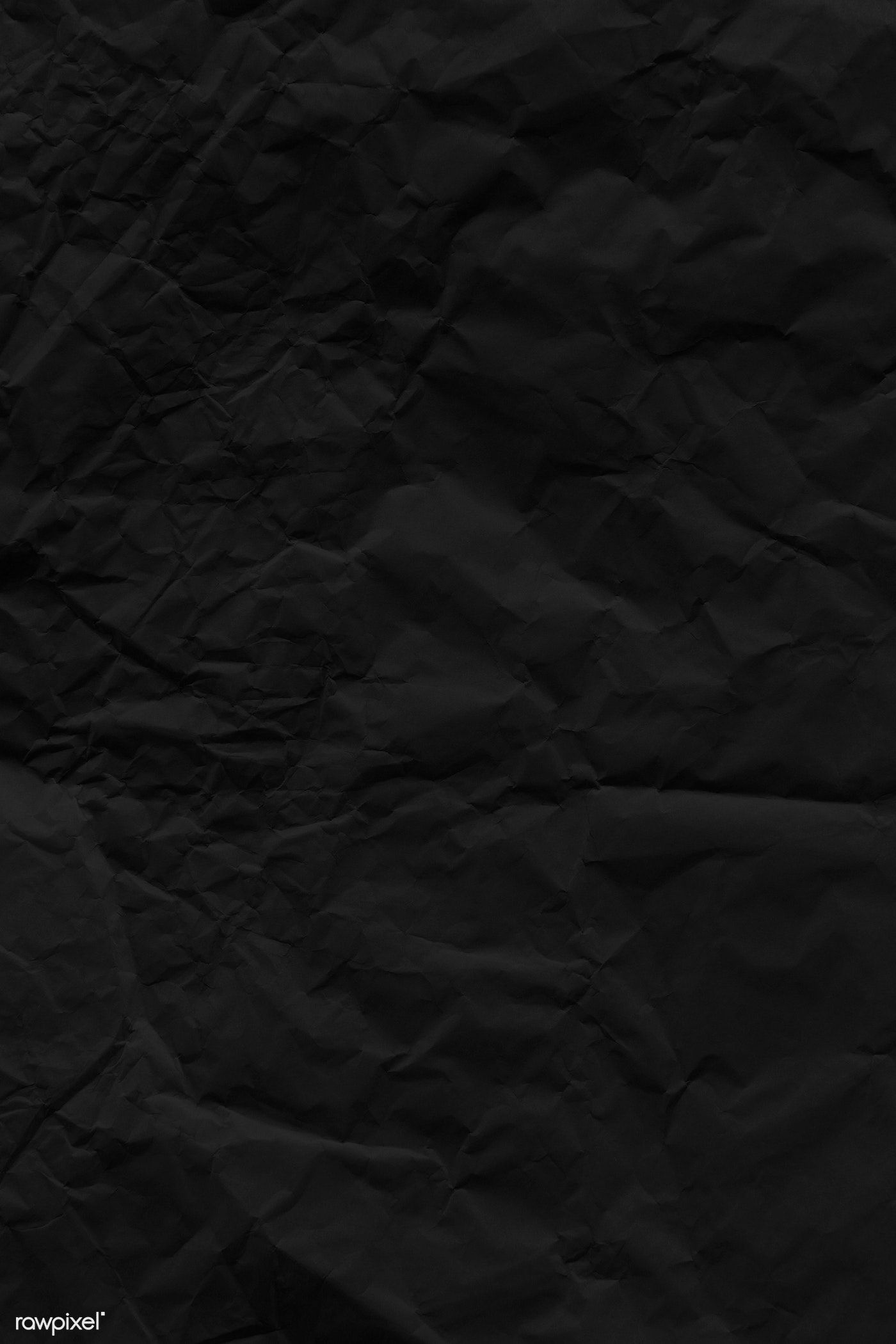 Crumpled black paper textured background. free image / katie. Black paper texture, Black paper background, Black texture background